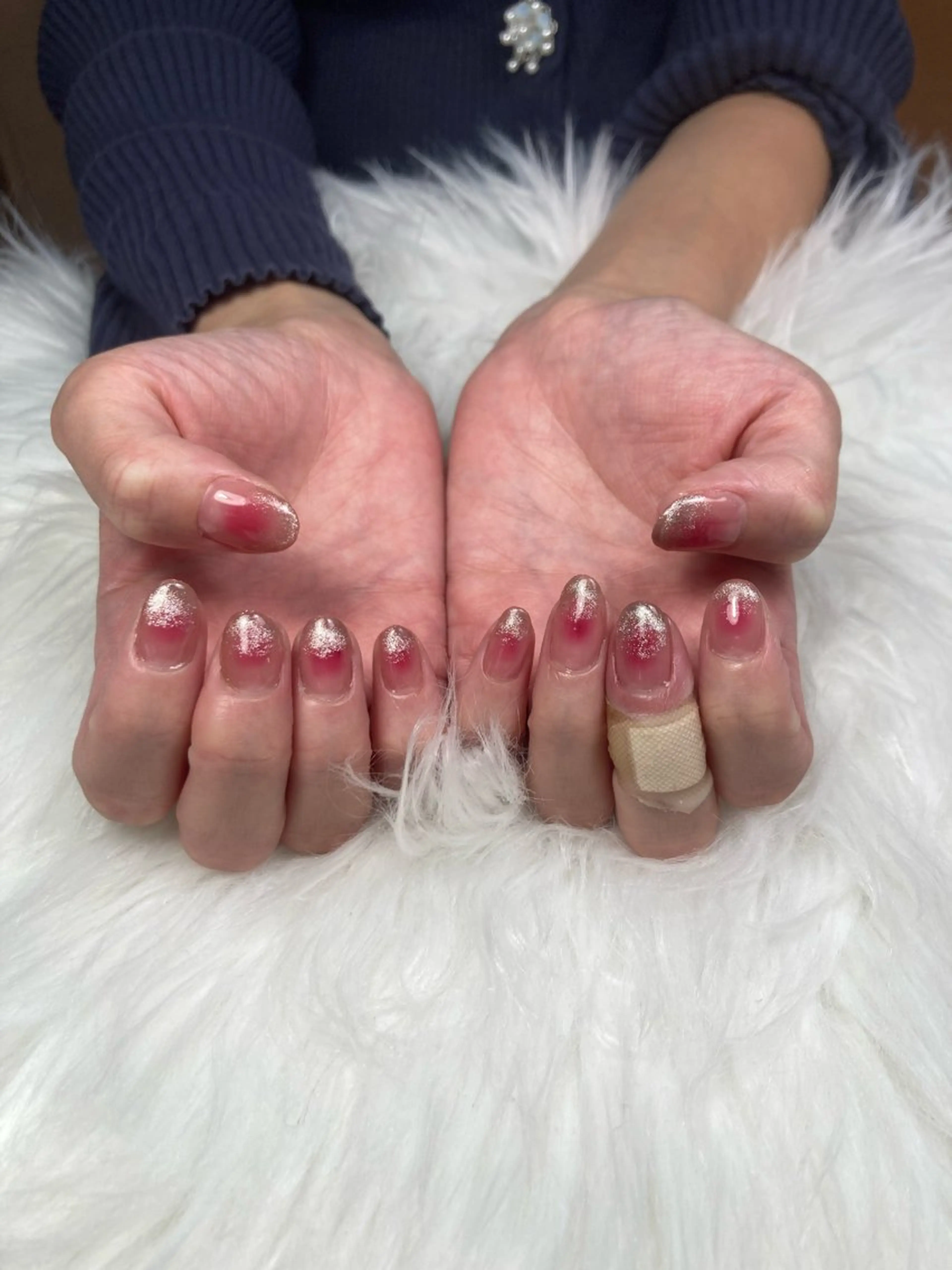 ネイル チークネイル マグネットネイル ハンドネイル 🦋Hina🦋 12月予約受付中✨のネイルデザイン