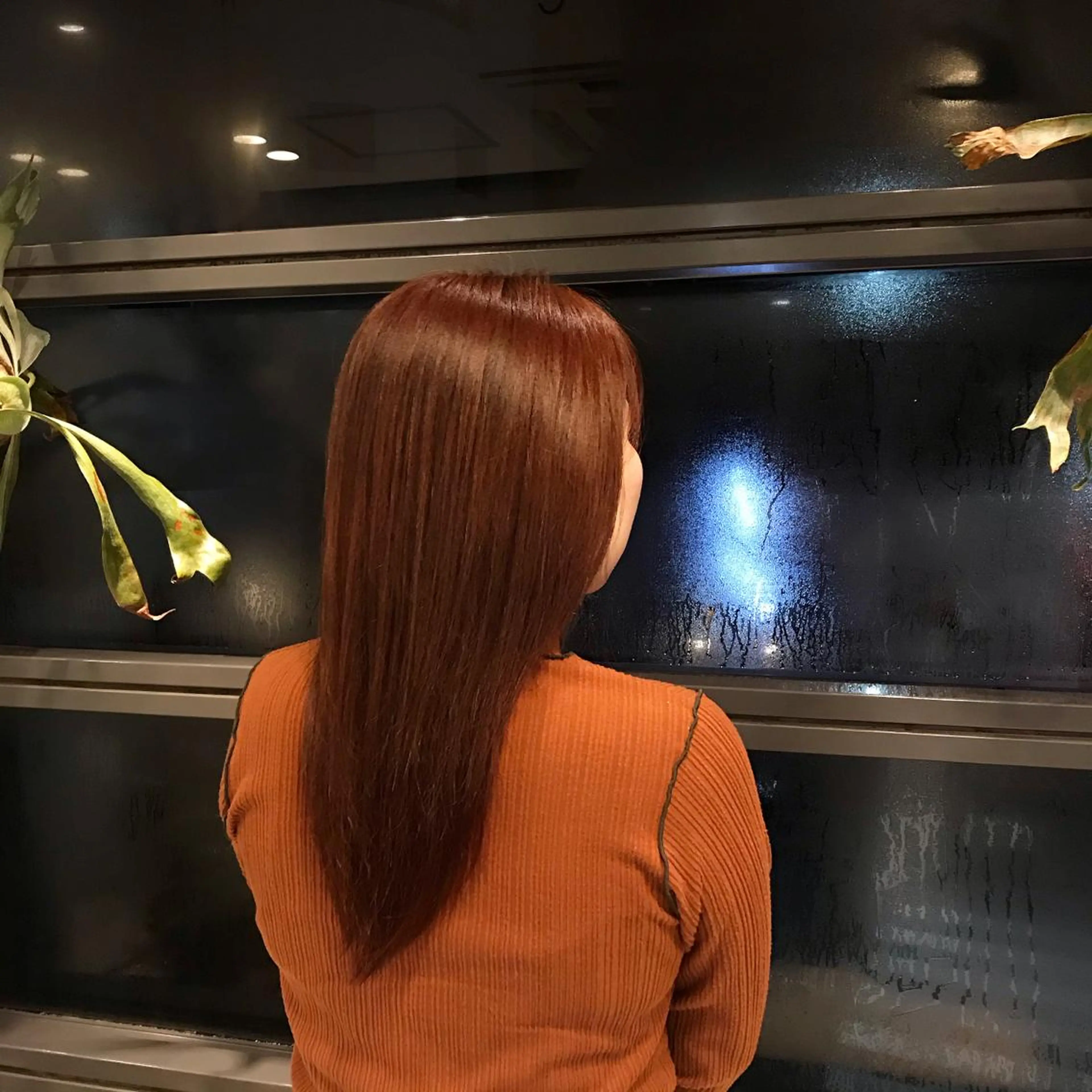 ロング オレンジブラウン 菅原 彩加のヘアスタイル