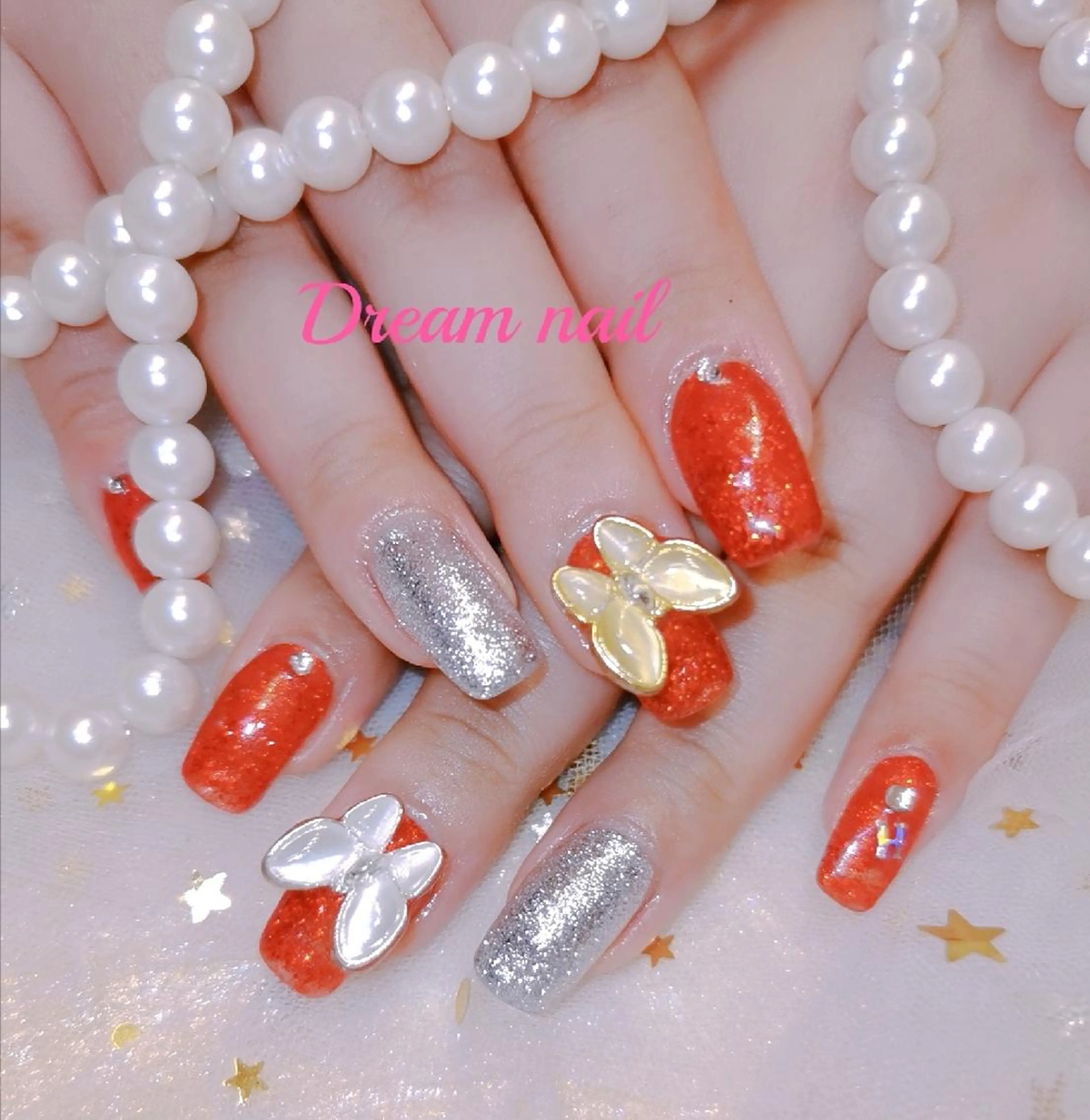 ミディアム ネイル ネイリストゆか💅 長さだし、深爪矯正のネイルデザイン