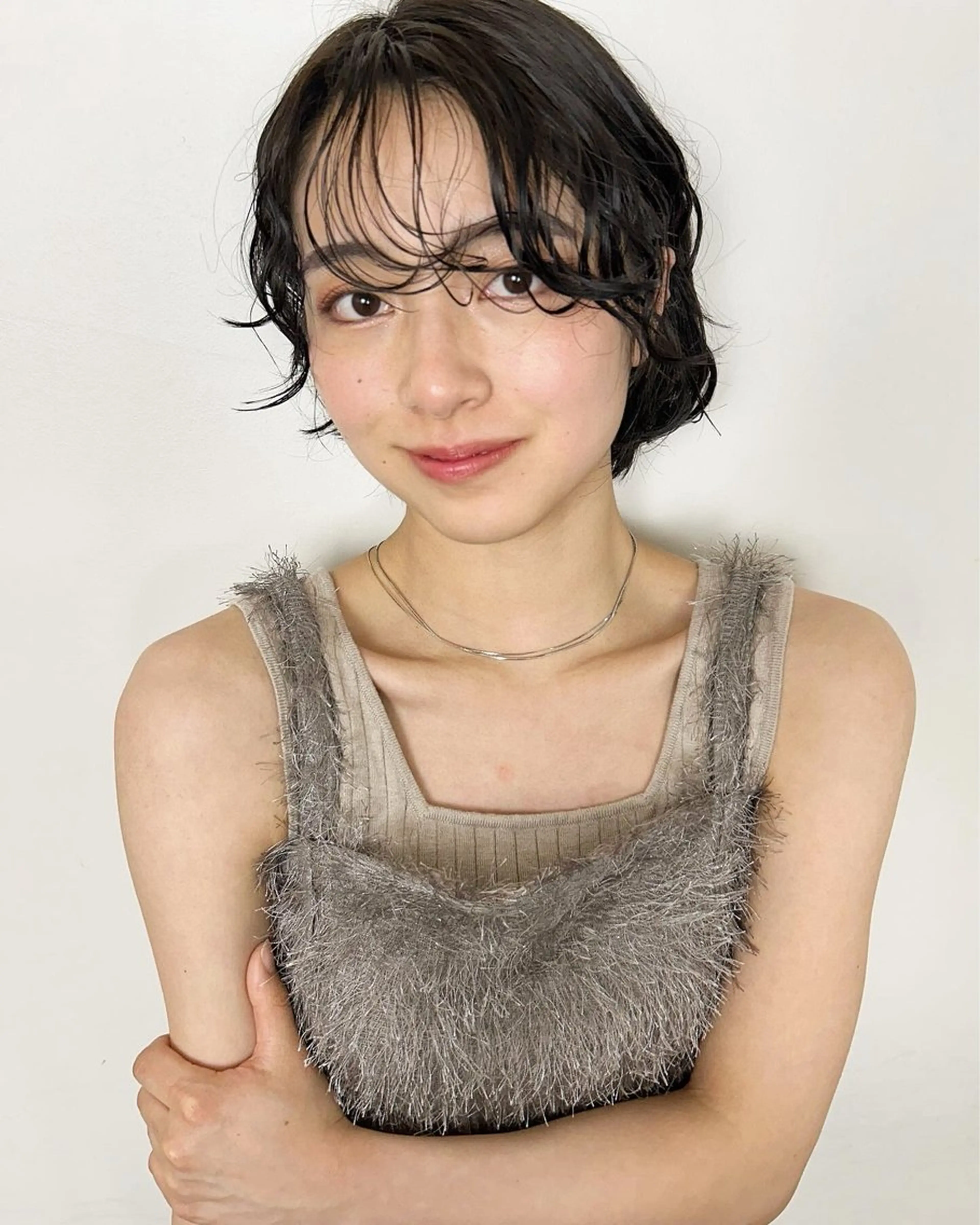 ショート カラー ショートボブ ボブ ショートヘア カット パーマ トリートメント レイヤー/お顔まわり 暖色カラー🍑Amiのヘアスタイル