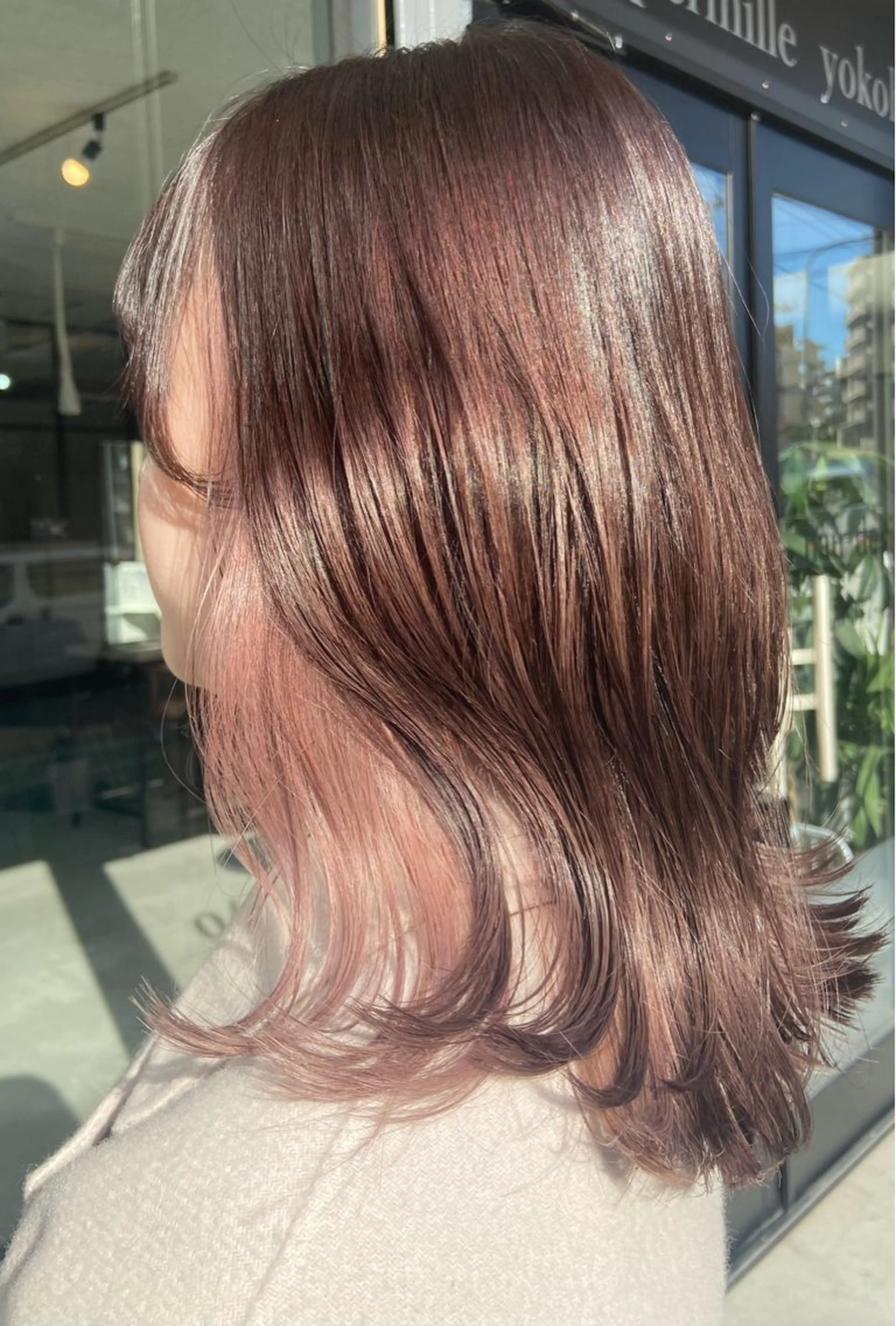 ミディアム カラー ベージュカラー ピンクカラー ピンクベージュ 韓国風愛されヘア 🇰🇷RITO🎀のヘアスタイル