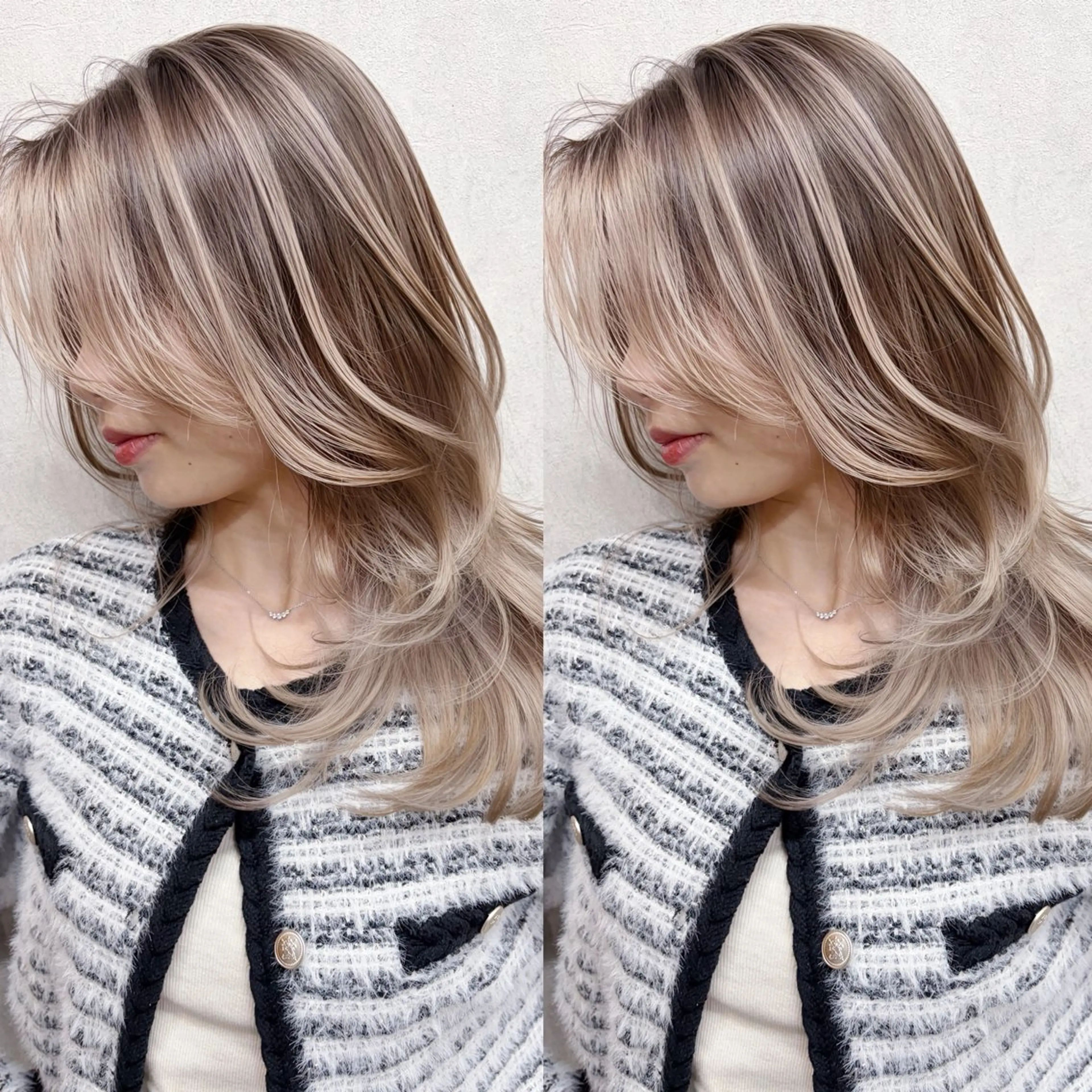 ミディアム レイヤーカット AiM エイム　韓国レイヤーのヘアスタイル