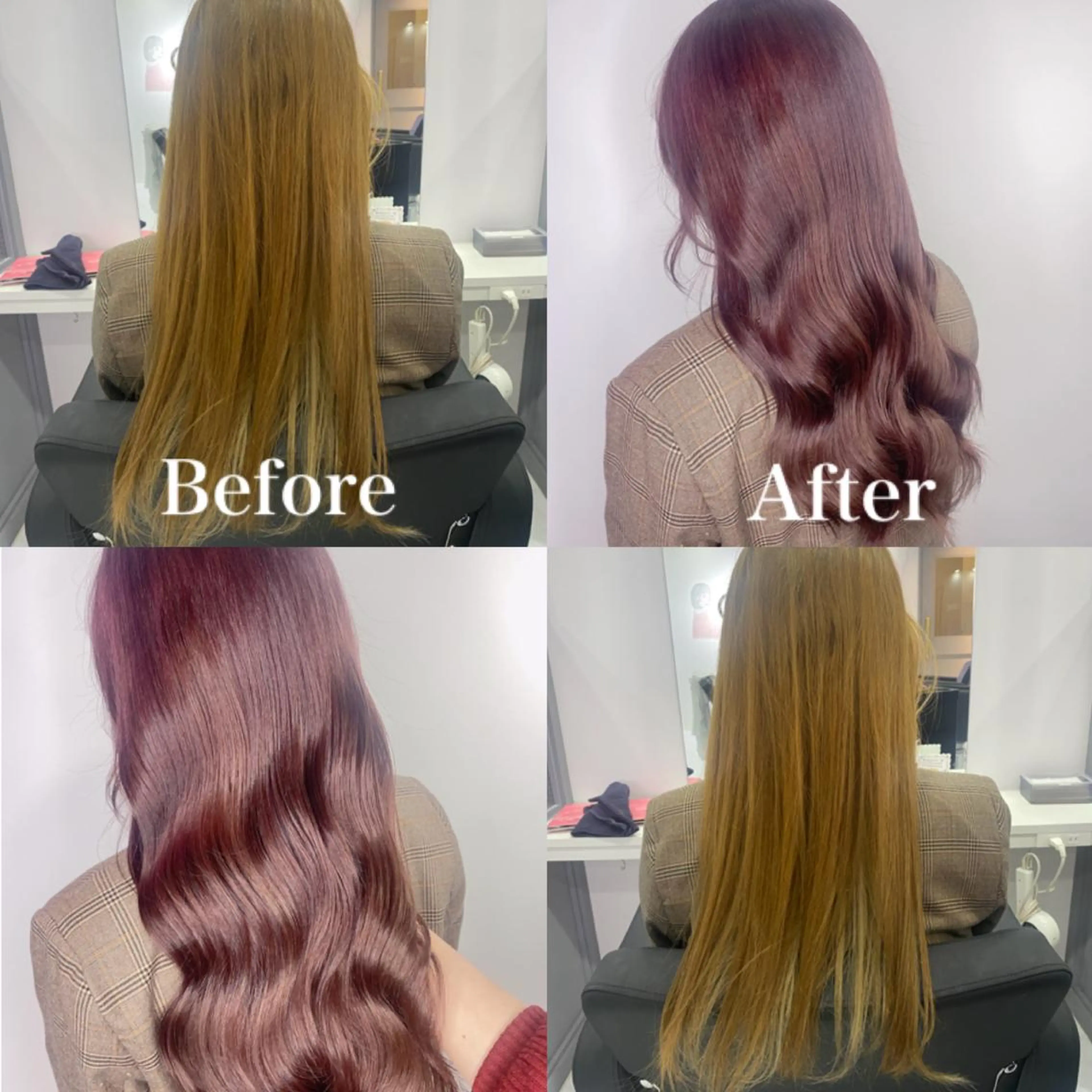 ロング カラー カット ヘアカラー トリートメント 髪質改善×矯正🫧 韓国ヘアasamiのヘアスタイル