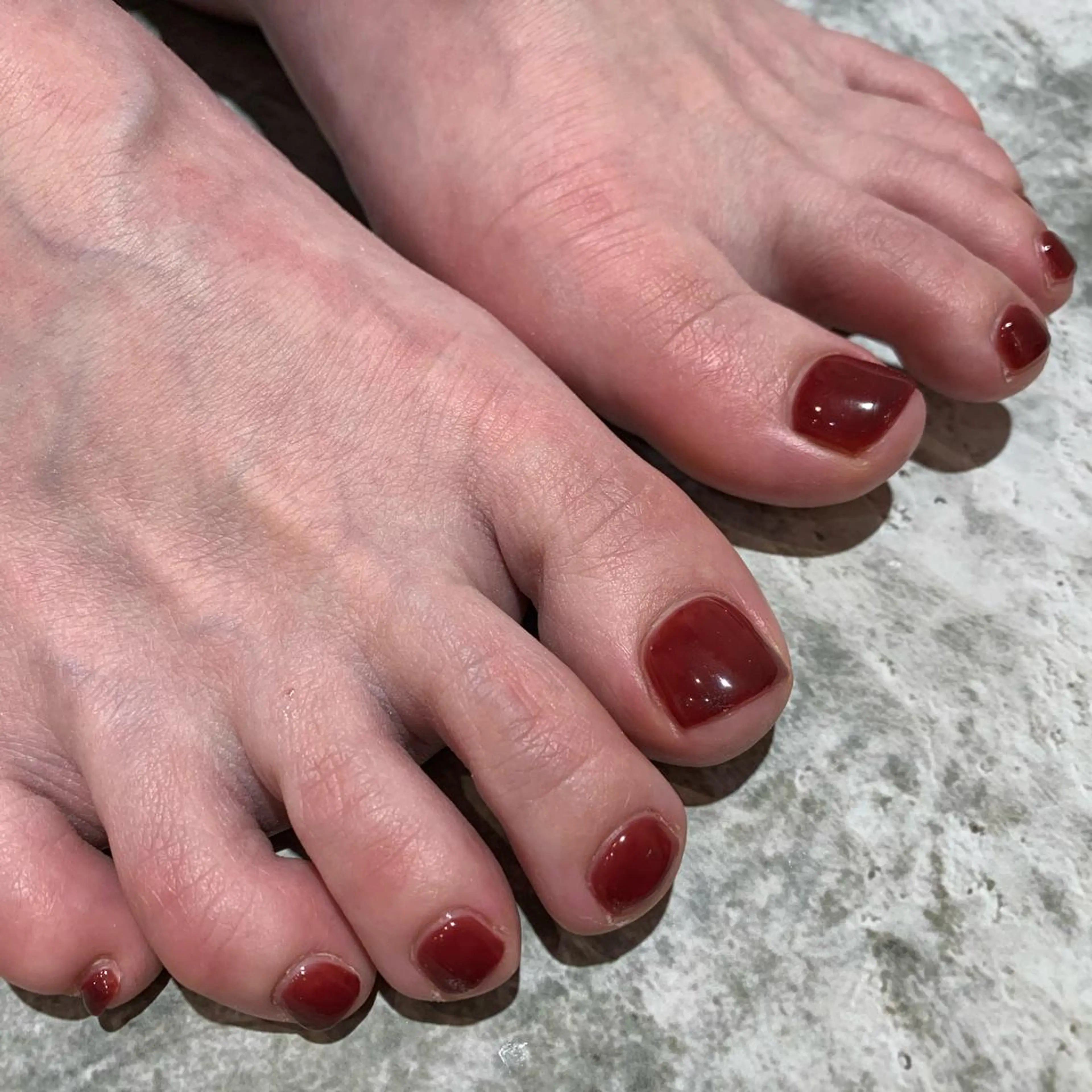 ネイル ボルドー フットネイル Lia所属・eri chan nailのネイルデザイン