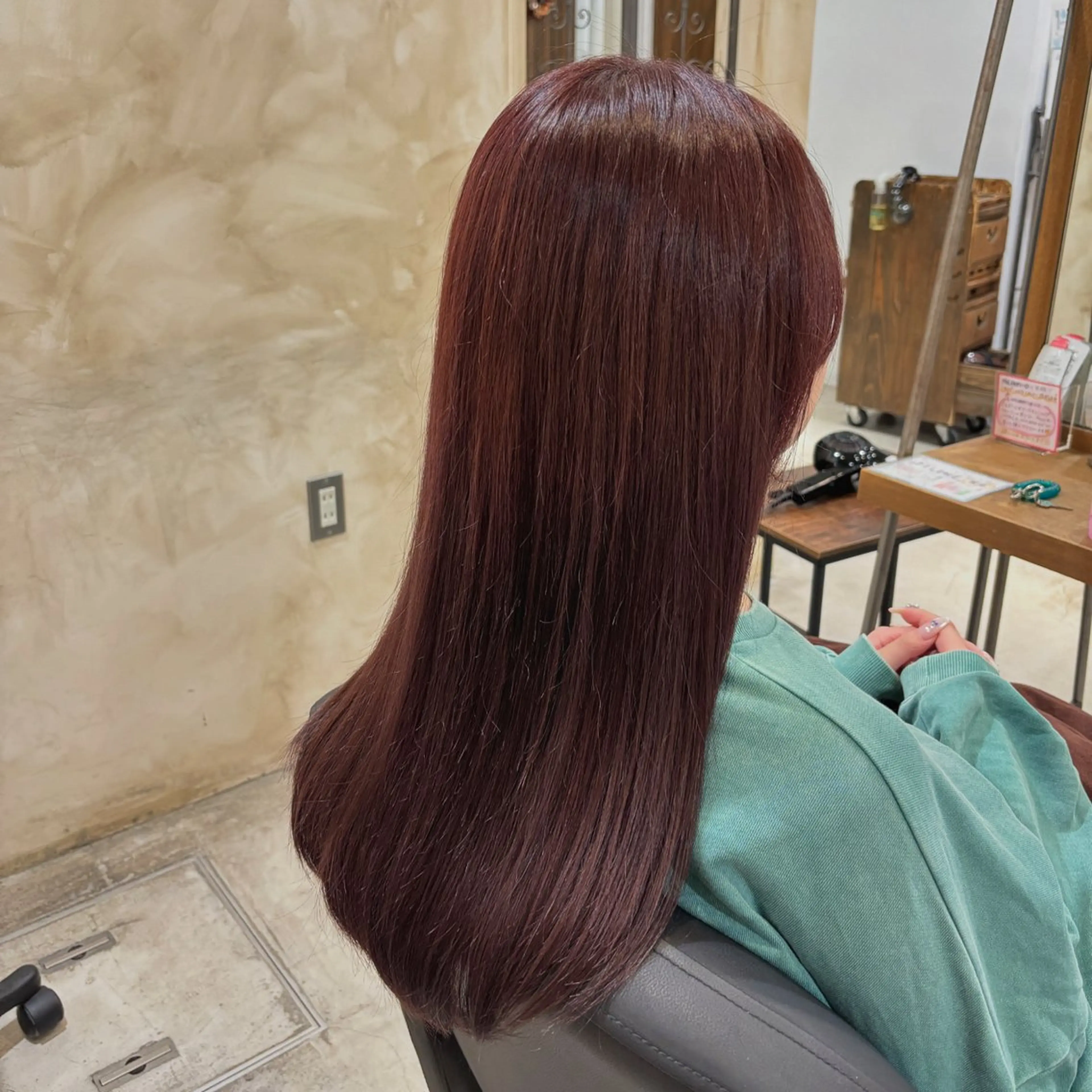 ロング カラー ブラウンカラー ピンクカラー ピンクブラウン カット ヘアカラー トリートメント ツヤカラー🫧 Saeのヘアスタイル