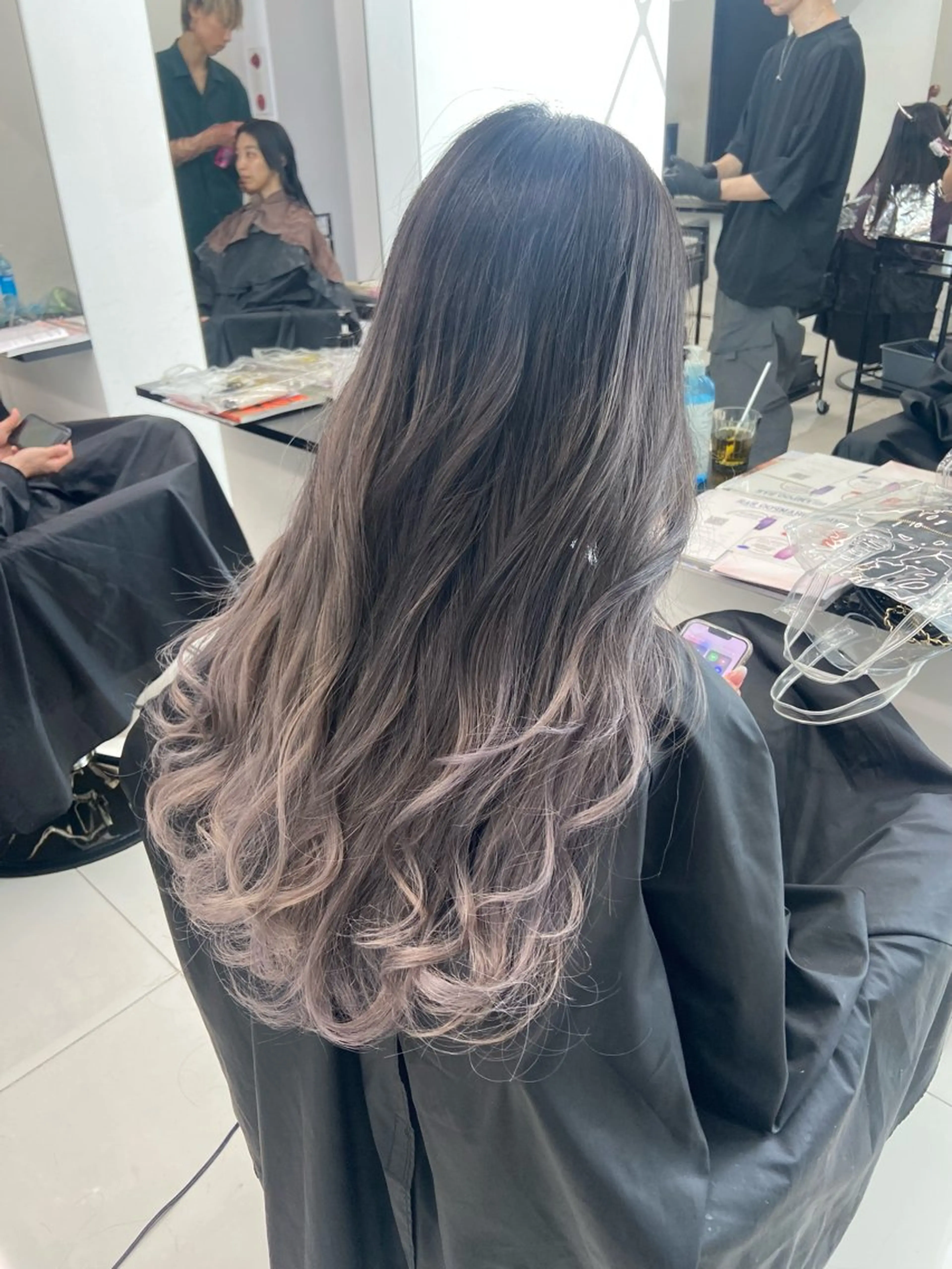 ロング ヘアカラー トリートメント 韓国レイヤー/ヘア カラー🎀ayamiのヘアスタイル