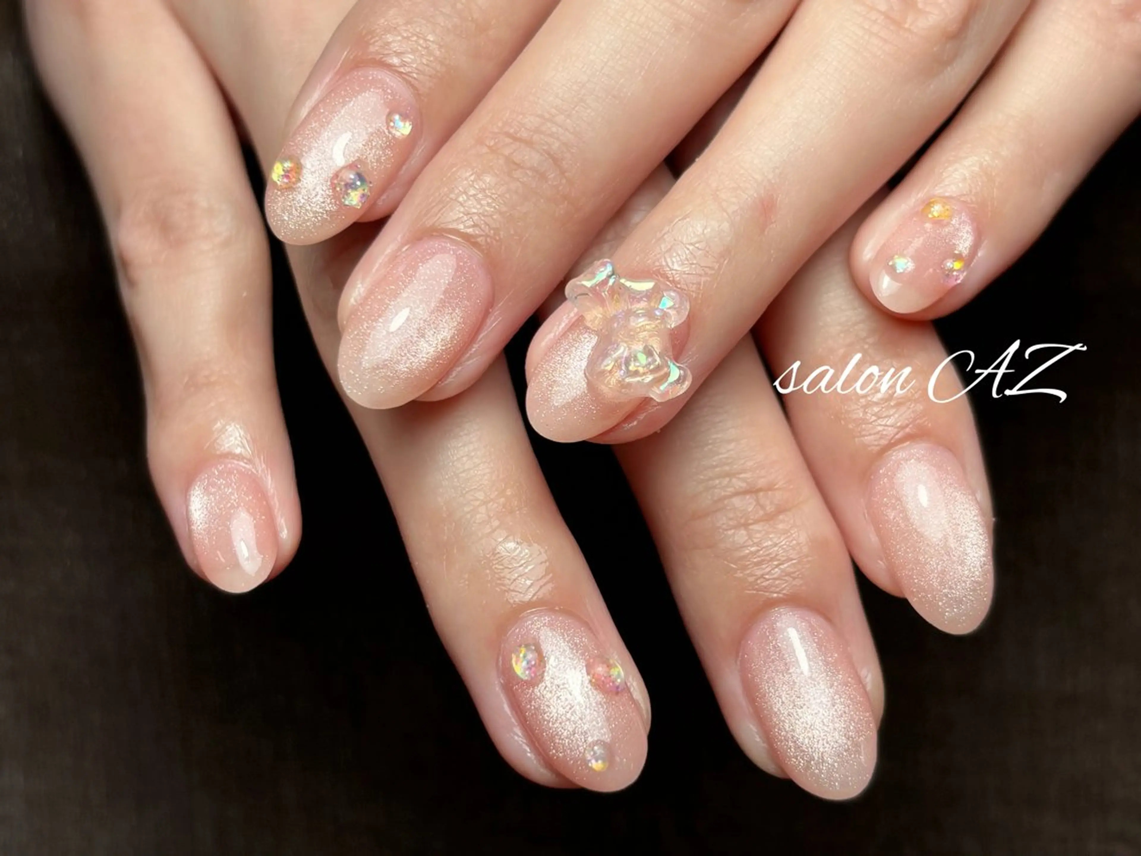 ネイル アートネイル 長さ出し フットネイル フレンチネイル ジェルネイル ハンドネイル salon AZのネイルデザイン