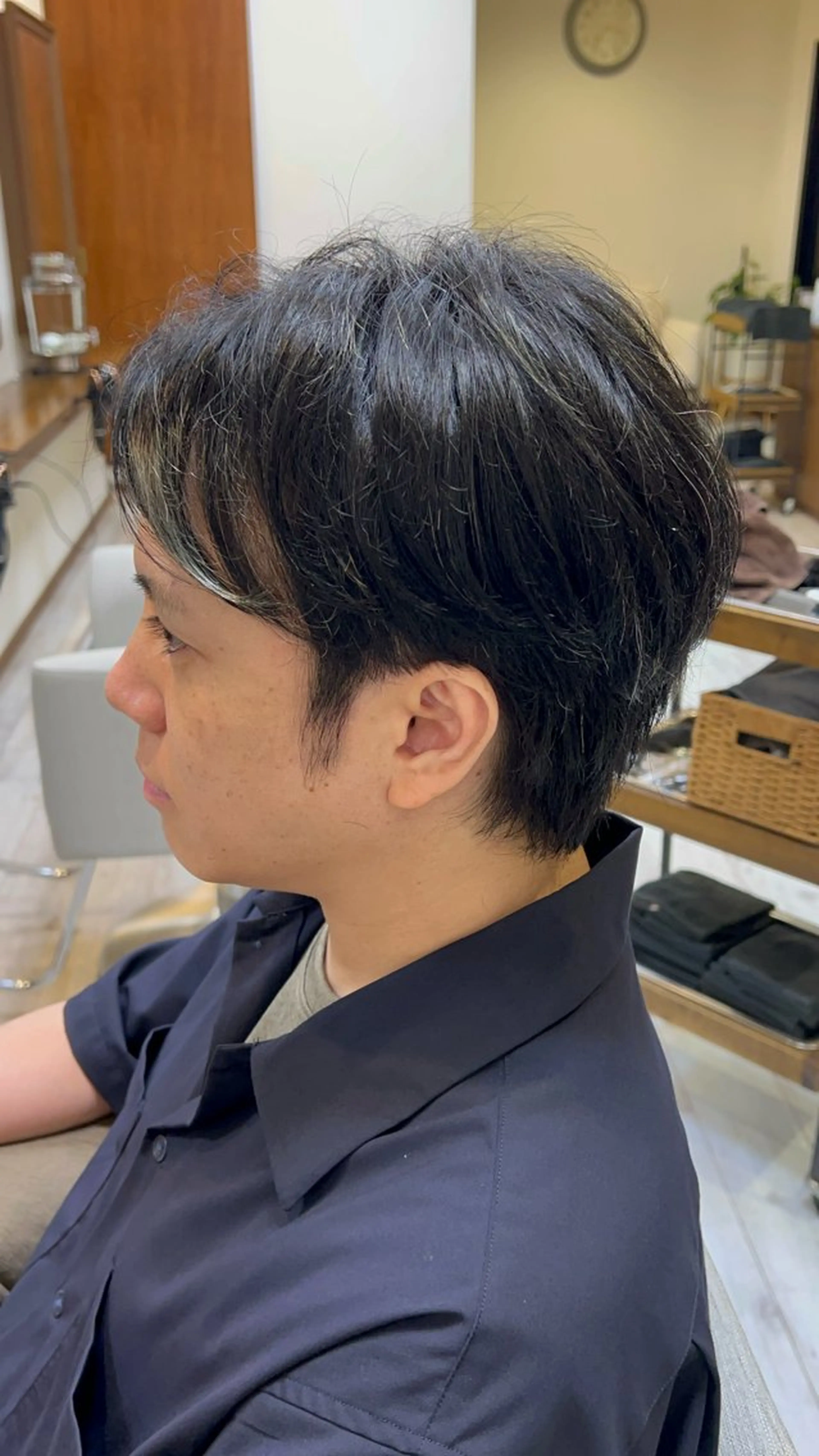 メンズ amiehairroom所属・むらたナチュラルパー マ🌀透明感カラーのヘアスタイル