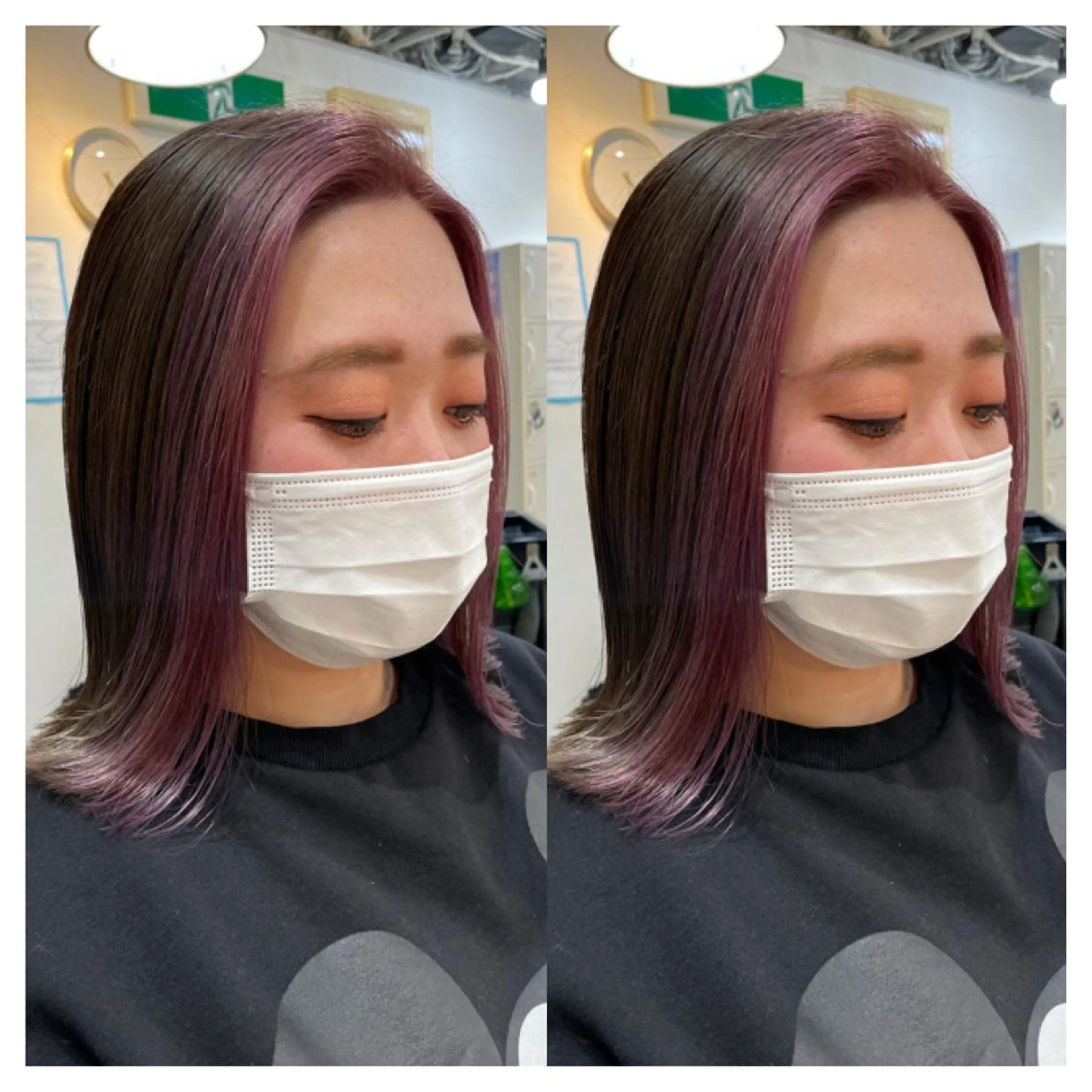 ミディアム カラー カット ヘアカラー トリートメント 村山 茉衣のヘアスタイル