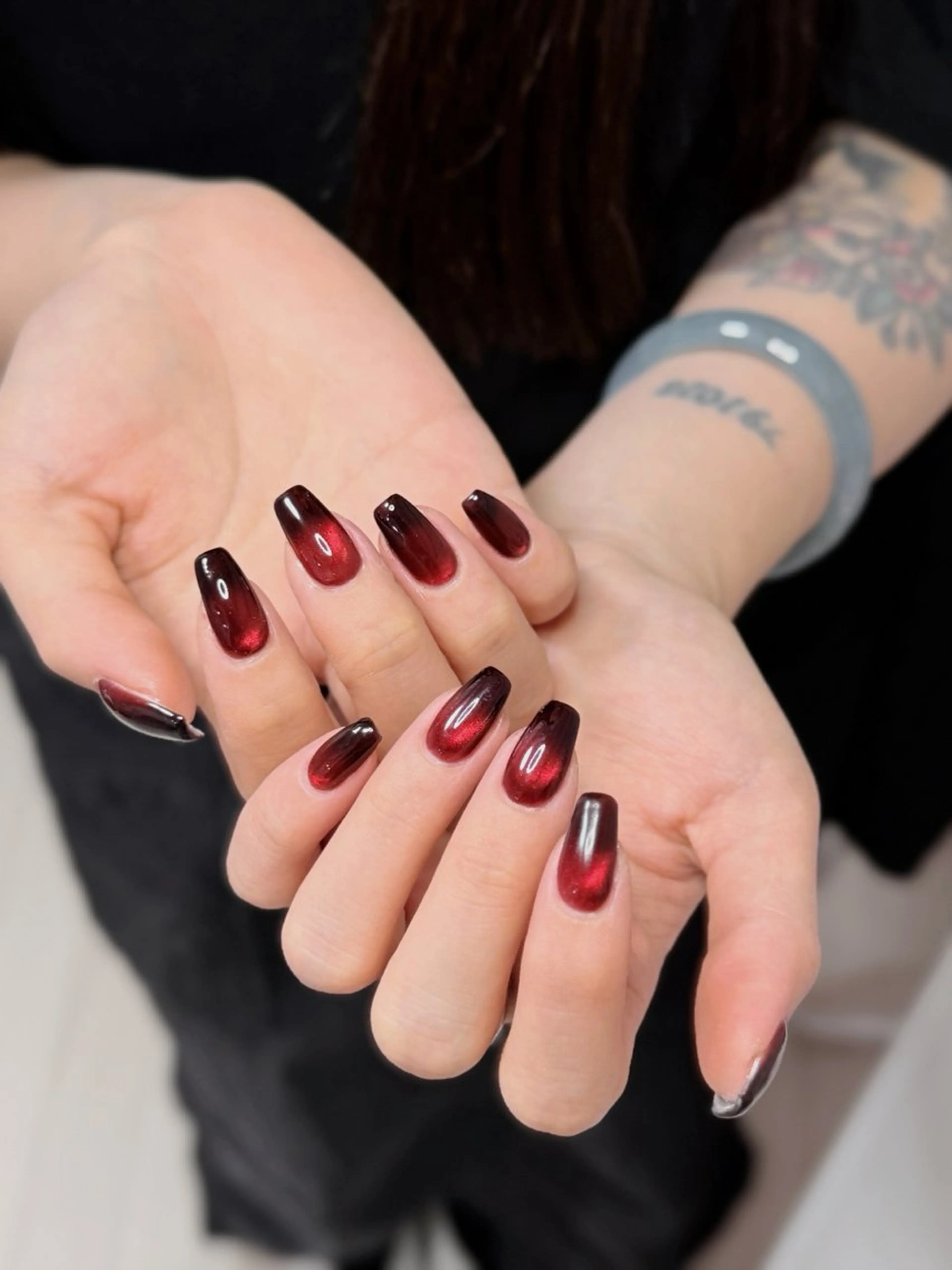 ネイル アートネイル オーロラネイル チークネイル フレンチネイル ガラスフレンチ ハンドネイル 🎀🎀YooLi Nail Salonのネイルデザイン