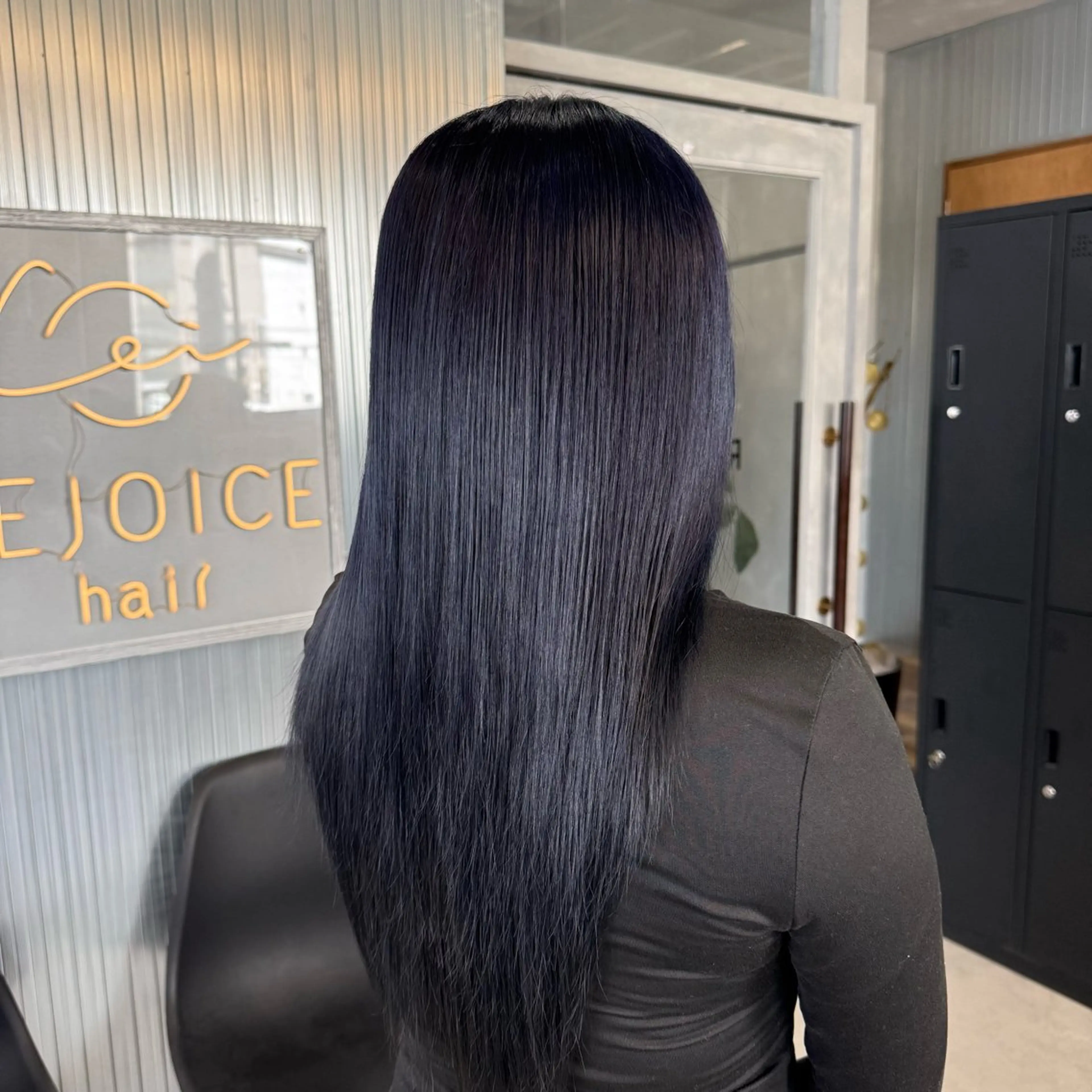 セミロング カラー 黒髪 ブリーチ ブルーカラー ブルーブラック 透明感カラー ヘアカラー Saya/郡山 /艶カラー💫のヘアスタイル