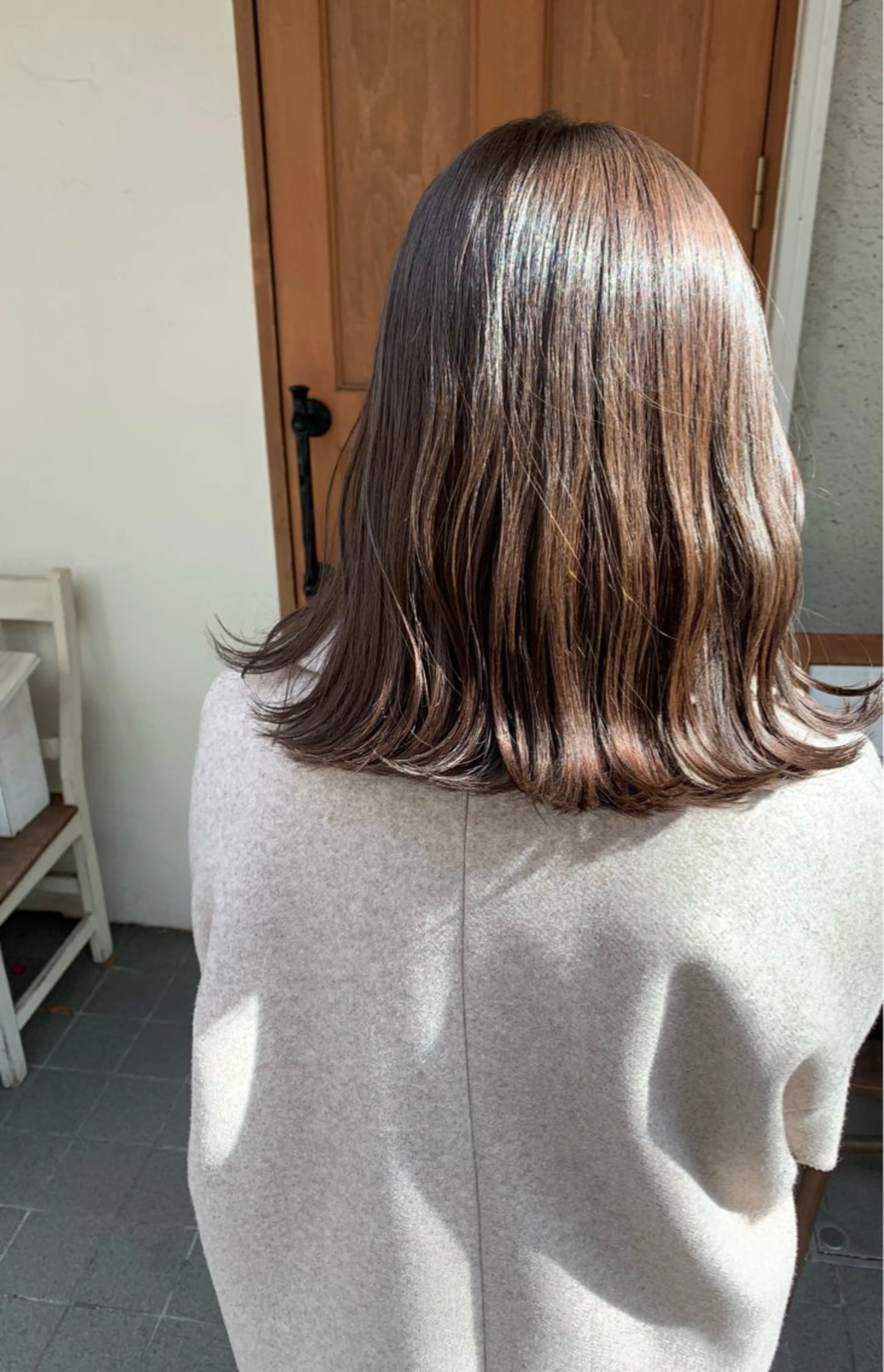 ミディアム カラー カット ヘアカラー トリートメント 透明感カラー/ボブ /佐藤伶のヘアスタイル