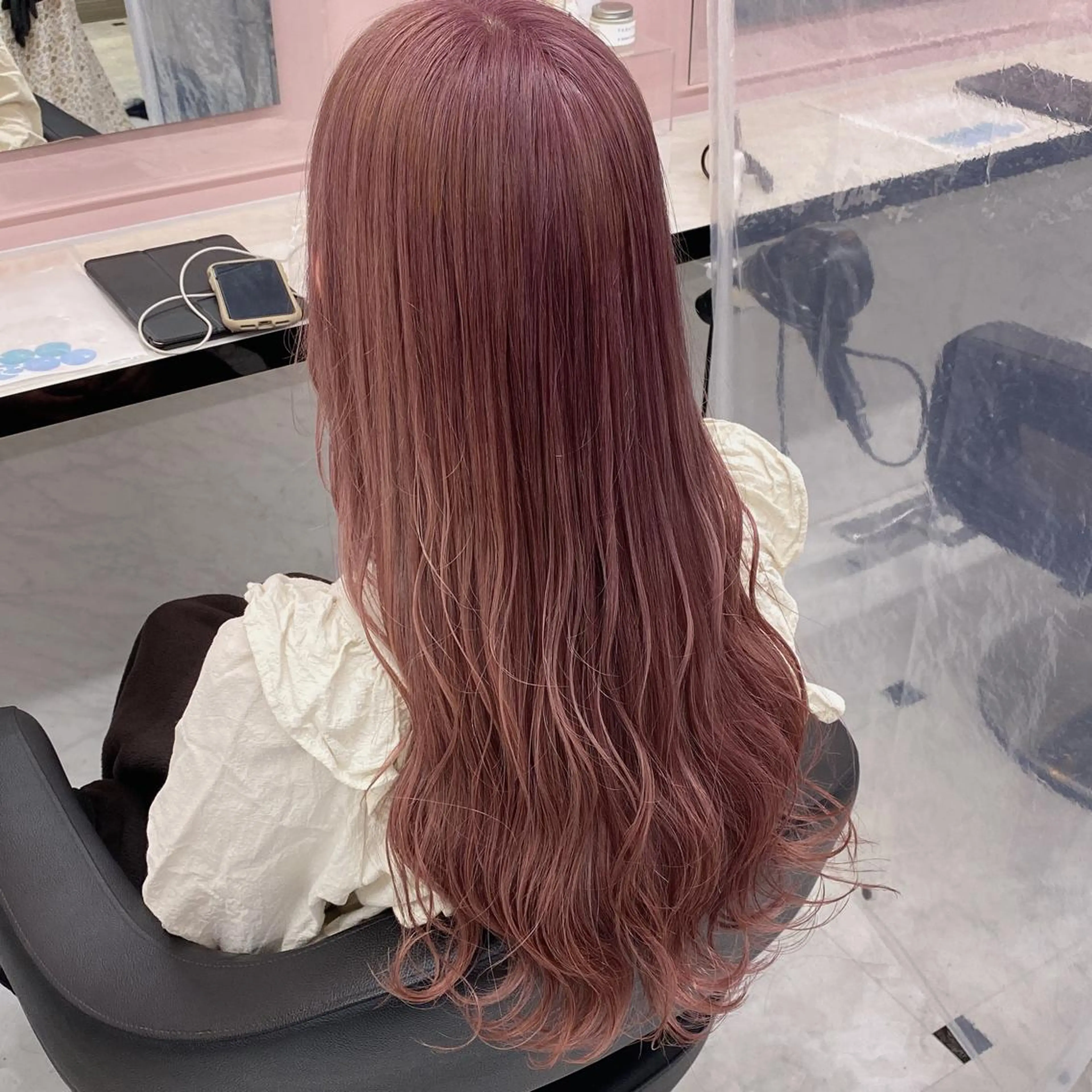 ミディアム カラー 似合わせカット EMIL/上野駅近 /ブリーチ縮毛矯正のヘアスタイル