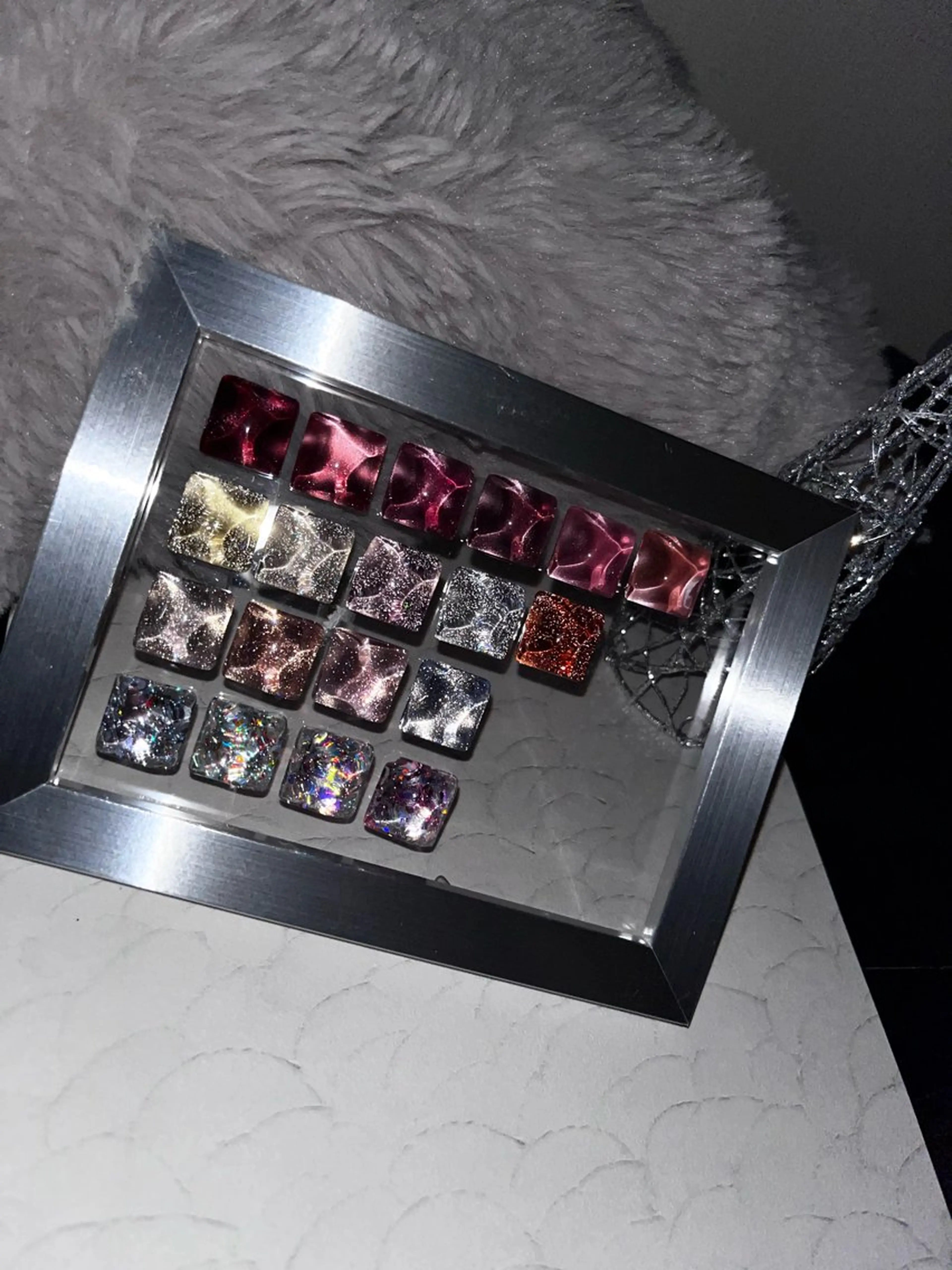 ネイル 氷ネイル・うるうるネイル キラキラネイル マグネットネイル 筒井 美穂のネイルデザイン