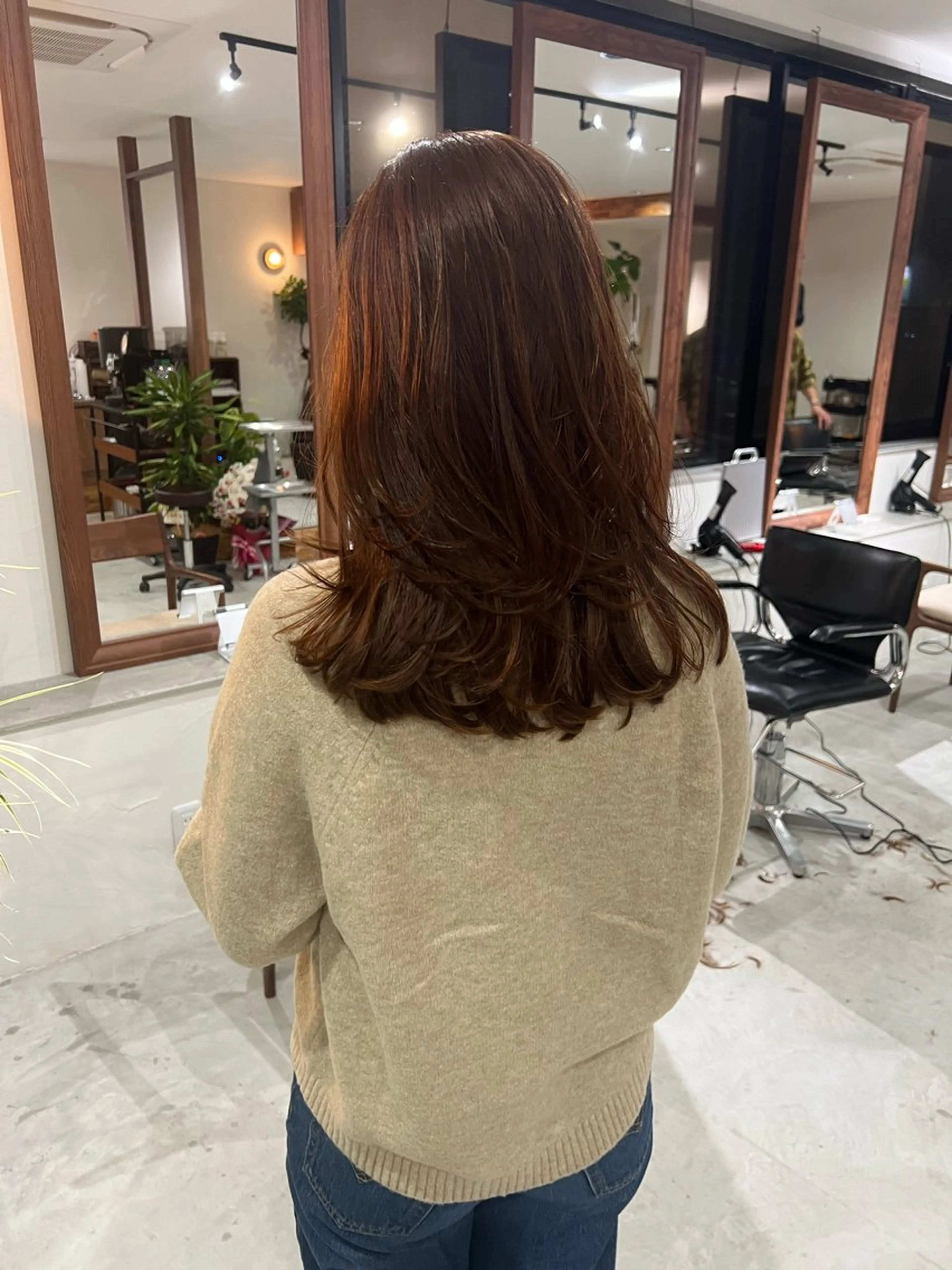 ロング ヘアカラー トリートメント (𝐡)𝐰𝐢𝐦 𝐲𝐮𝐧𝐚のヘアスタイル