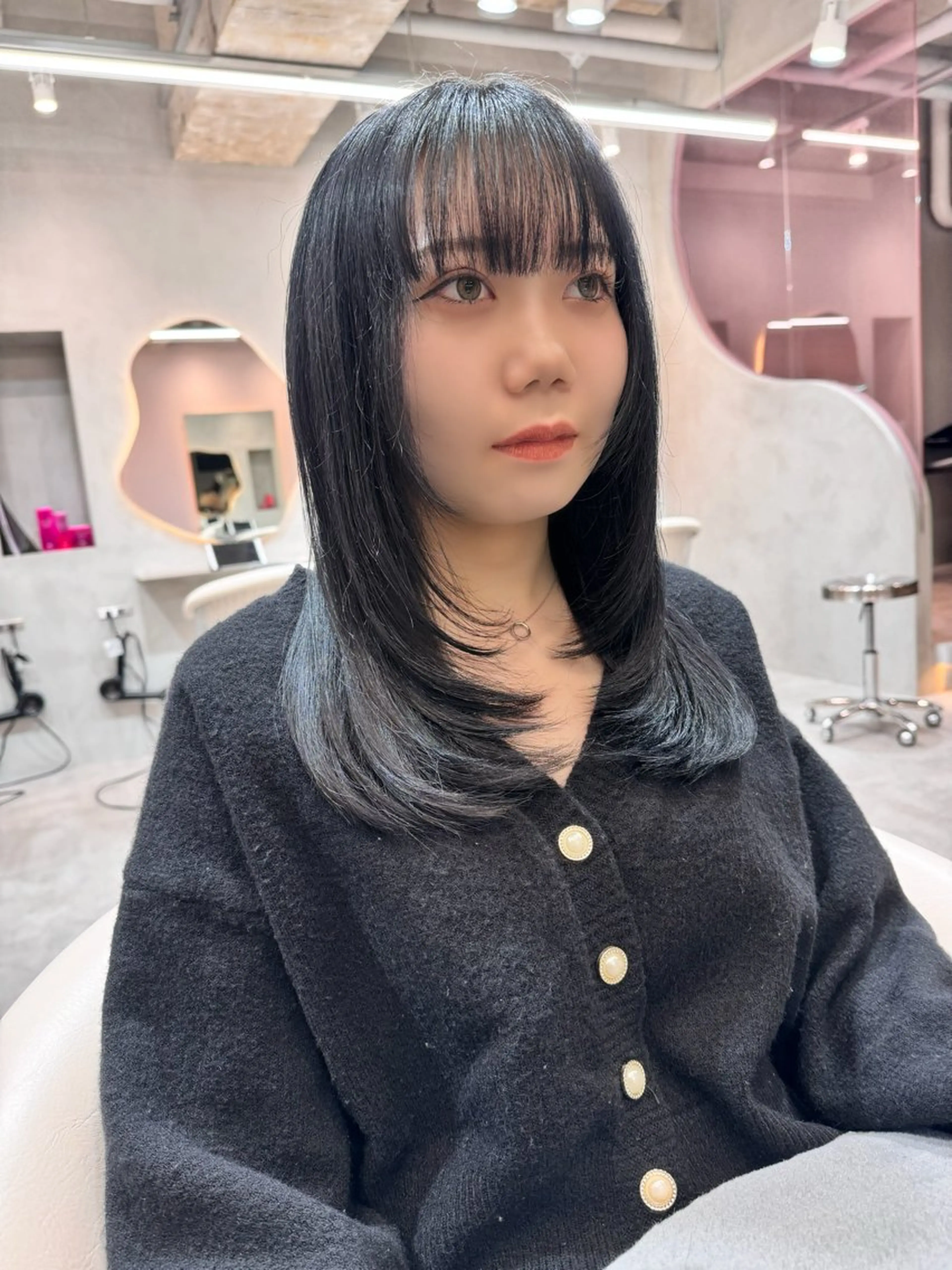 ミディアム カラー ヘアアレンジ 🔶似合わせセンター パート/ヤス🔶のヘアスタイル