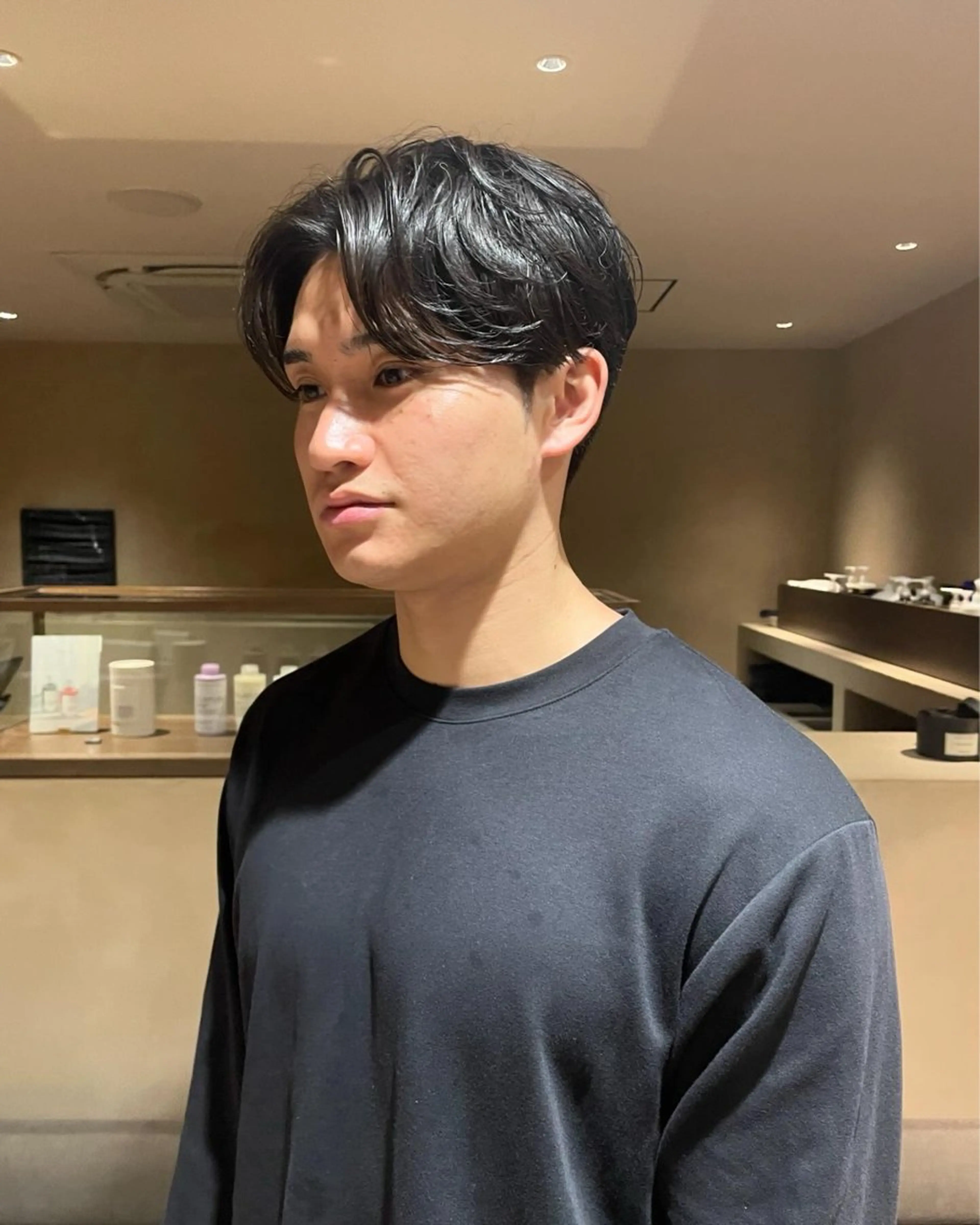 ショート パーマ メンズ men's美容師✂︎ ROW徳田浩二のヘアスタイル