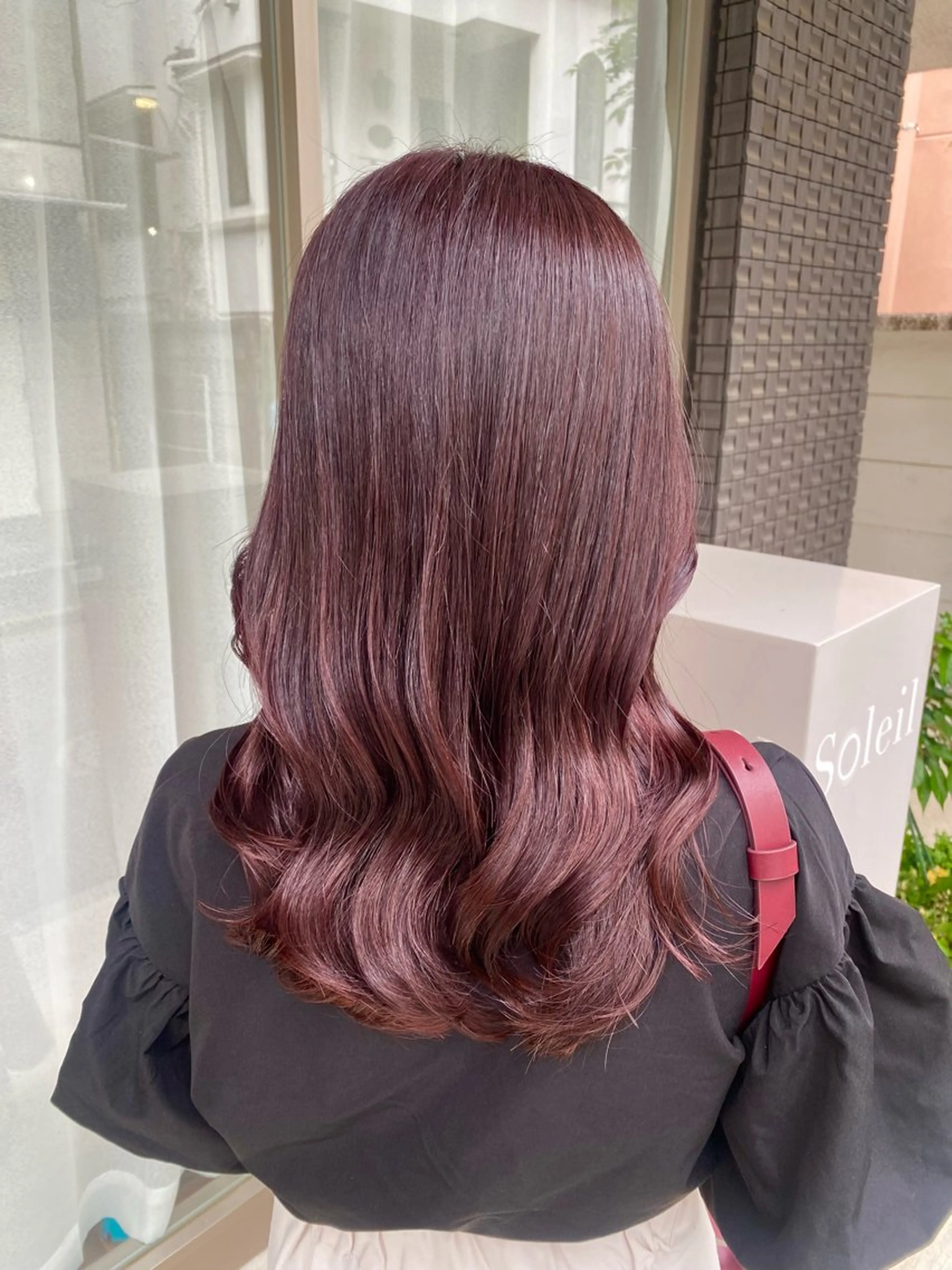 ミディアム カラー ピンクカラー カット ヘアカラー トリートメント グレージュ/透明感/ 韓国ヘア/RISAのヘアスタイル