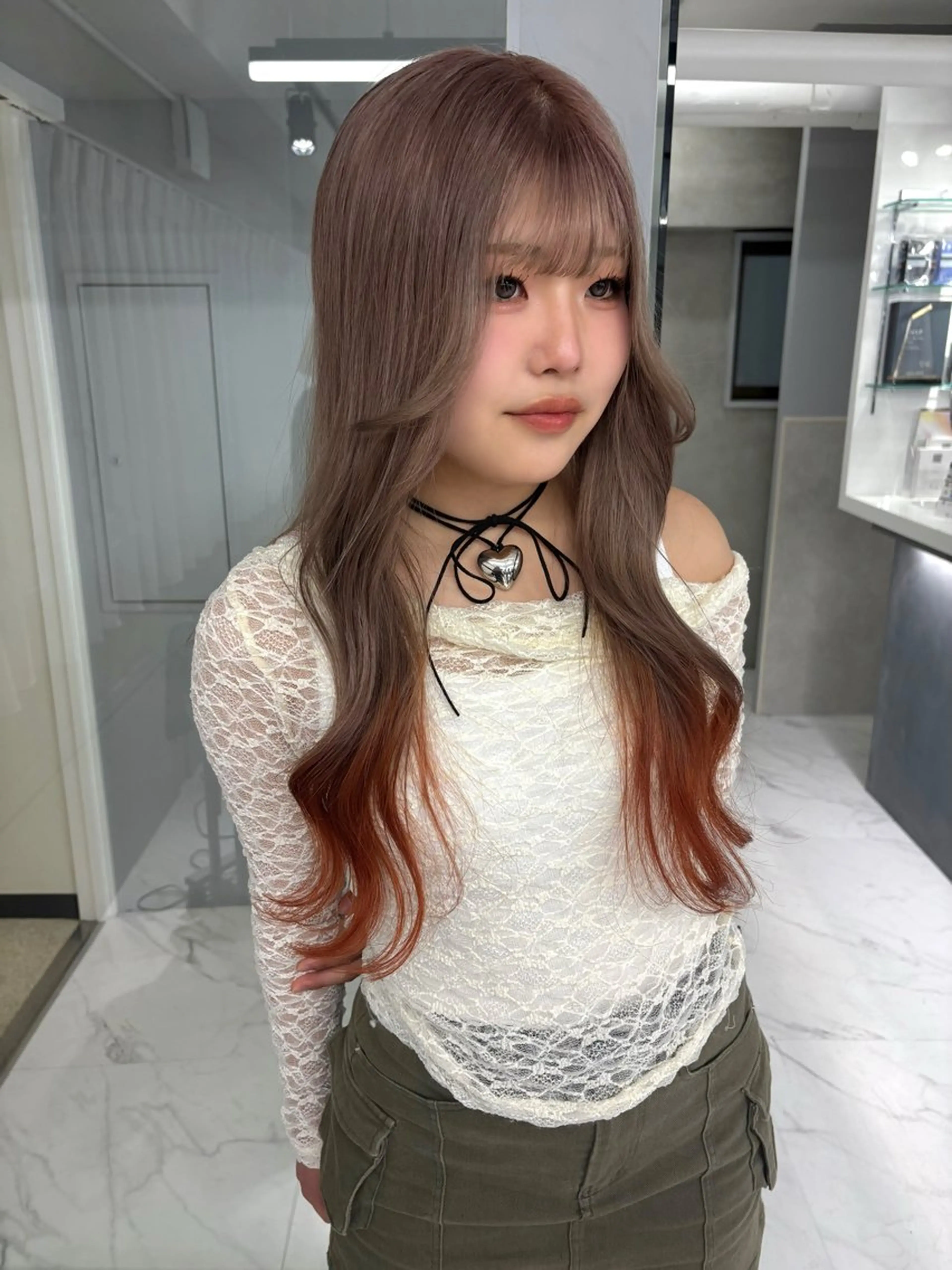 ロング ヘアカラー Miyu🎀レイヤー ／透明感カラー🪽のヘアスタイル