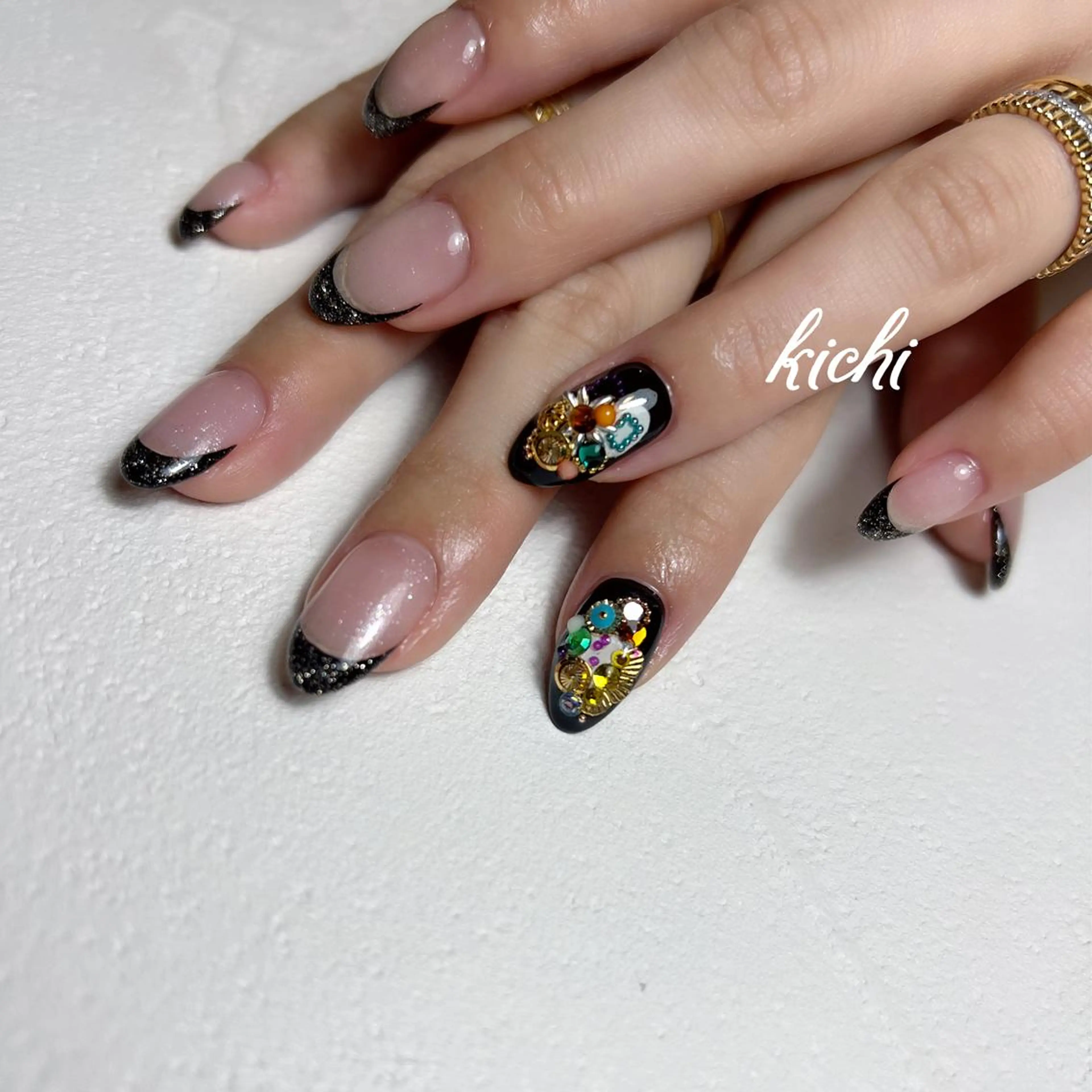 ネイル ジェルネイル 持ち込み ニュアンスネイル パラジェル 夏ネイル kichi･:* みじゅのネイルデザイン