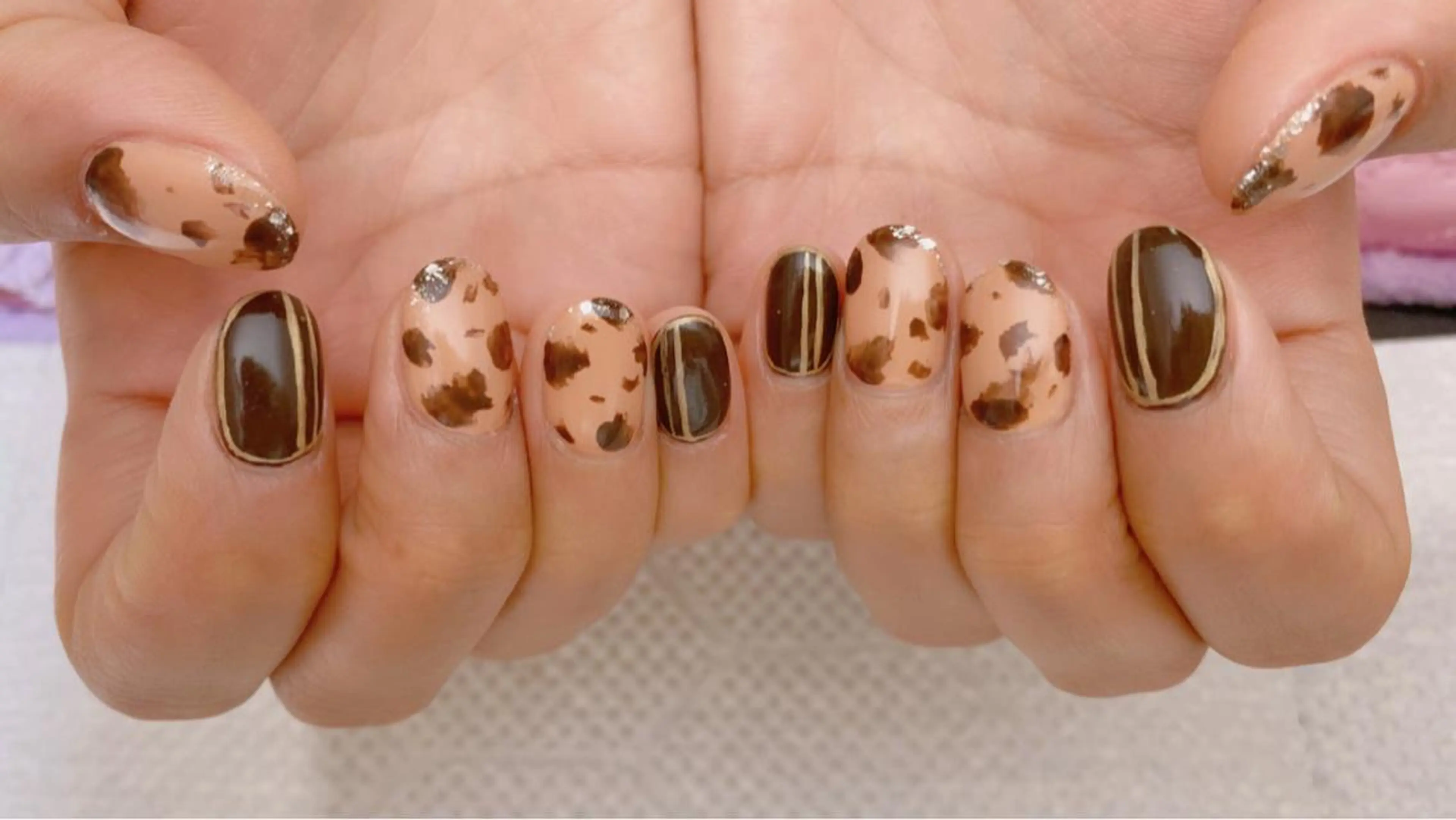 ネイル アニマル柄 ハンドネイル ハンドケア u sのネイルデザイン