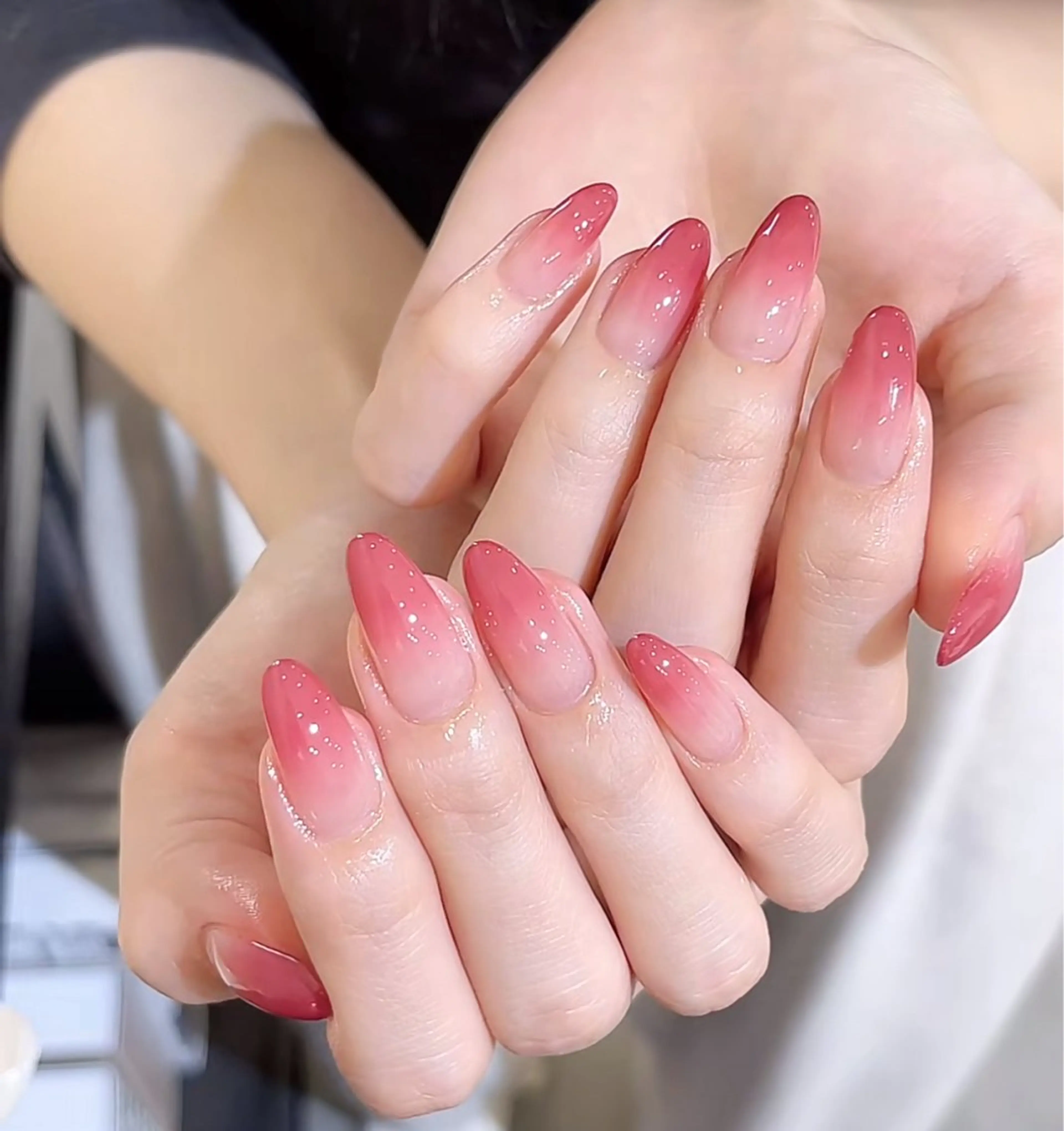 ネイル ハート 韓国ネイル オフィスネイル ワンカラーネイル シンプルネイル ハンドネイル Lynn_ Nailのネイルデザイン