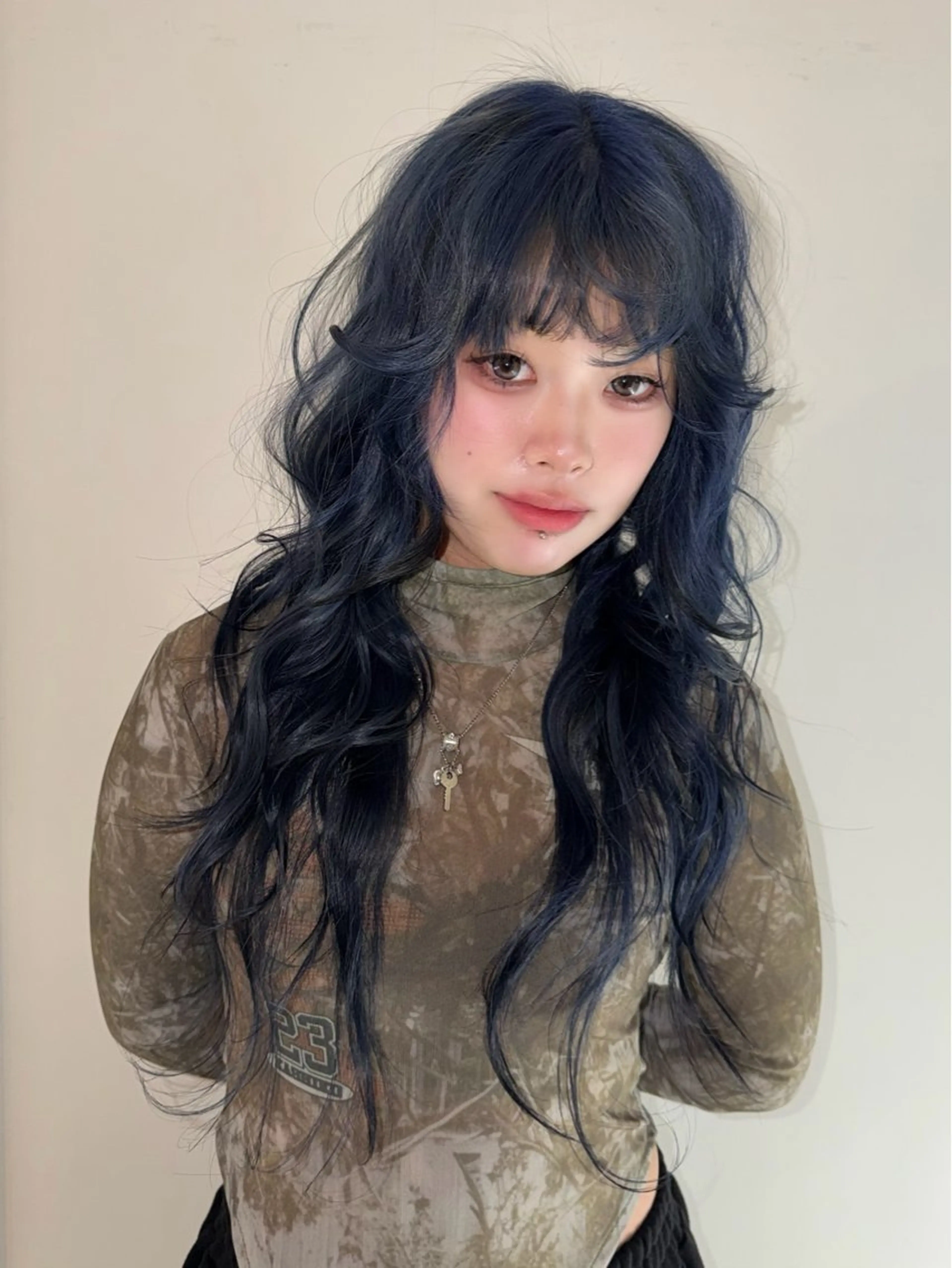 カラー ネイビーカラー 山本 夏恋のヘアスタイル