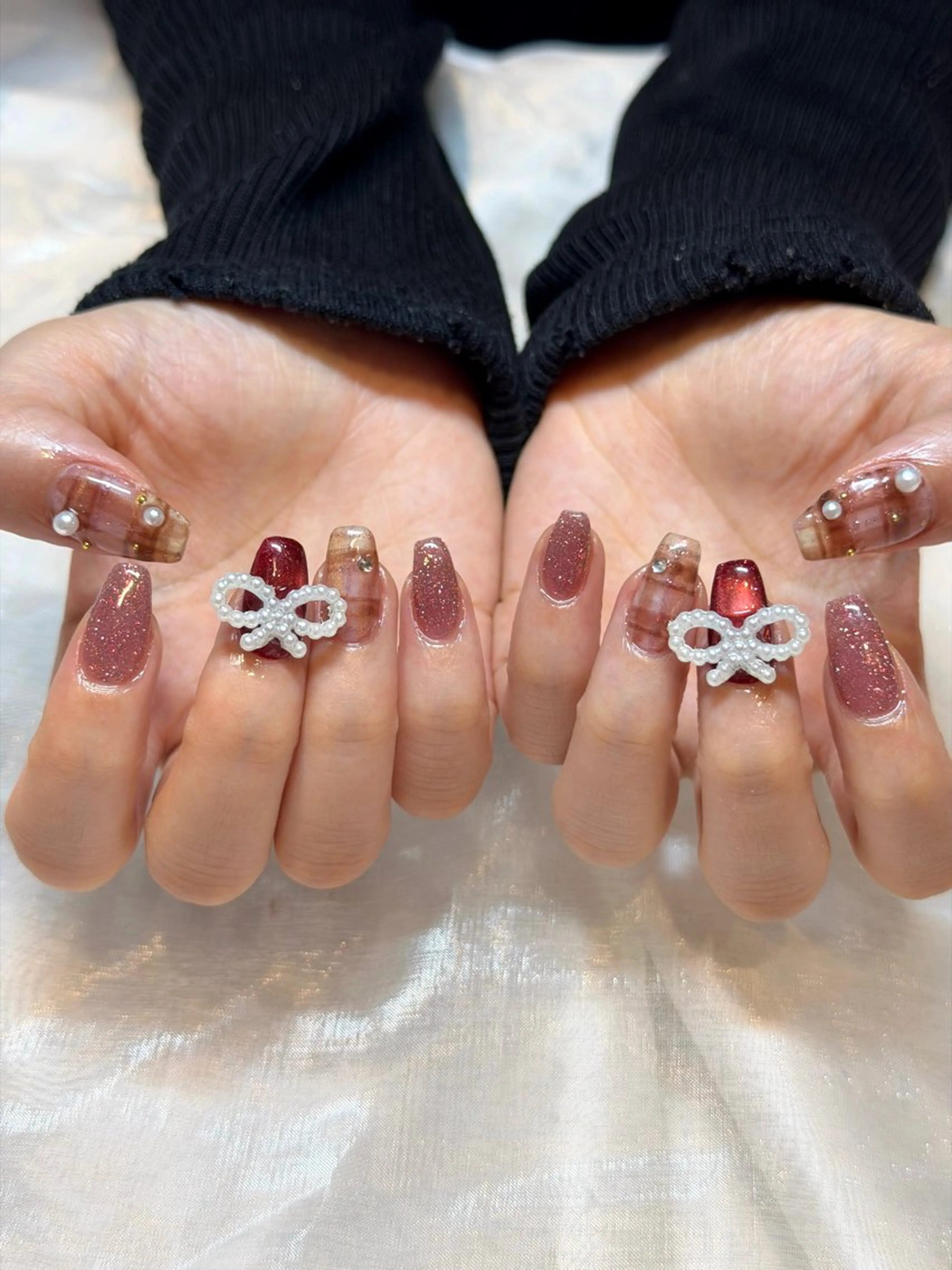 ネイル バレンタイン nailsalon moe.所属・yume 大人かわいいネイルのネイルデザイン