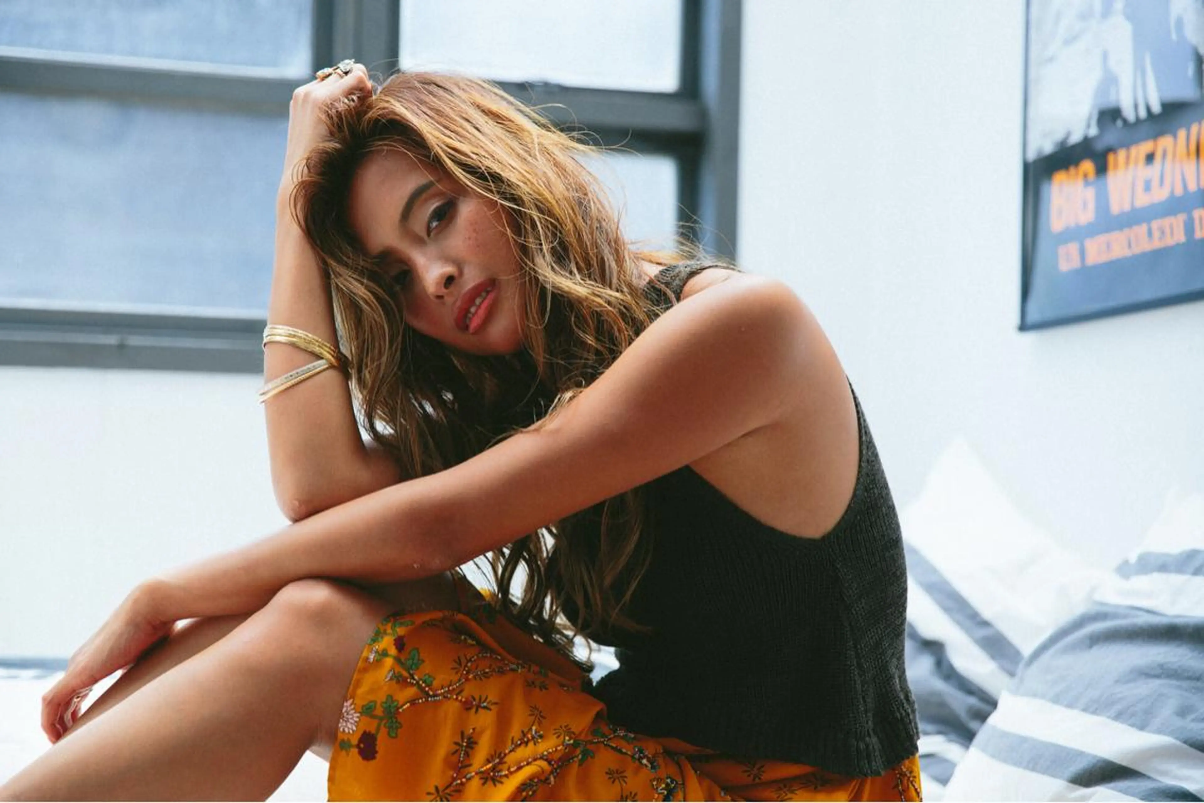 セミロング 外国人風カラー カット ヘアカラー トリートメント 所渉/韓国レイヤー /ウルフカットのヘアスタイル