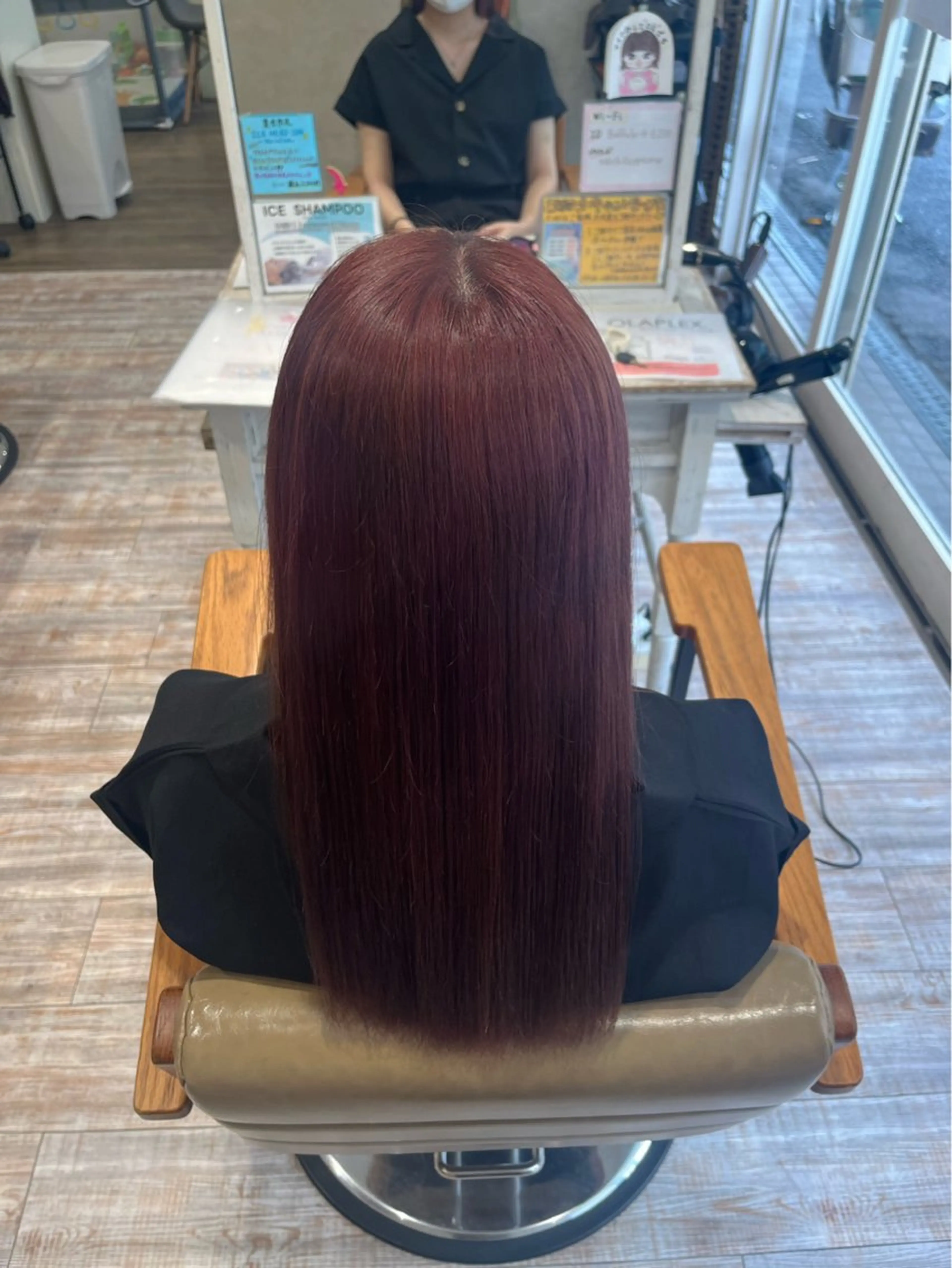 ロング カラー カシス ピンクカラー Manami / Locoのヘアスタイル