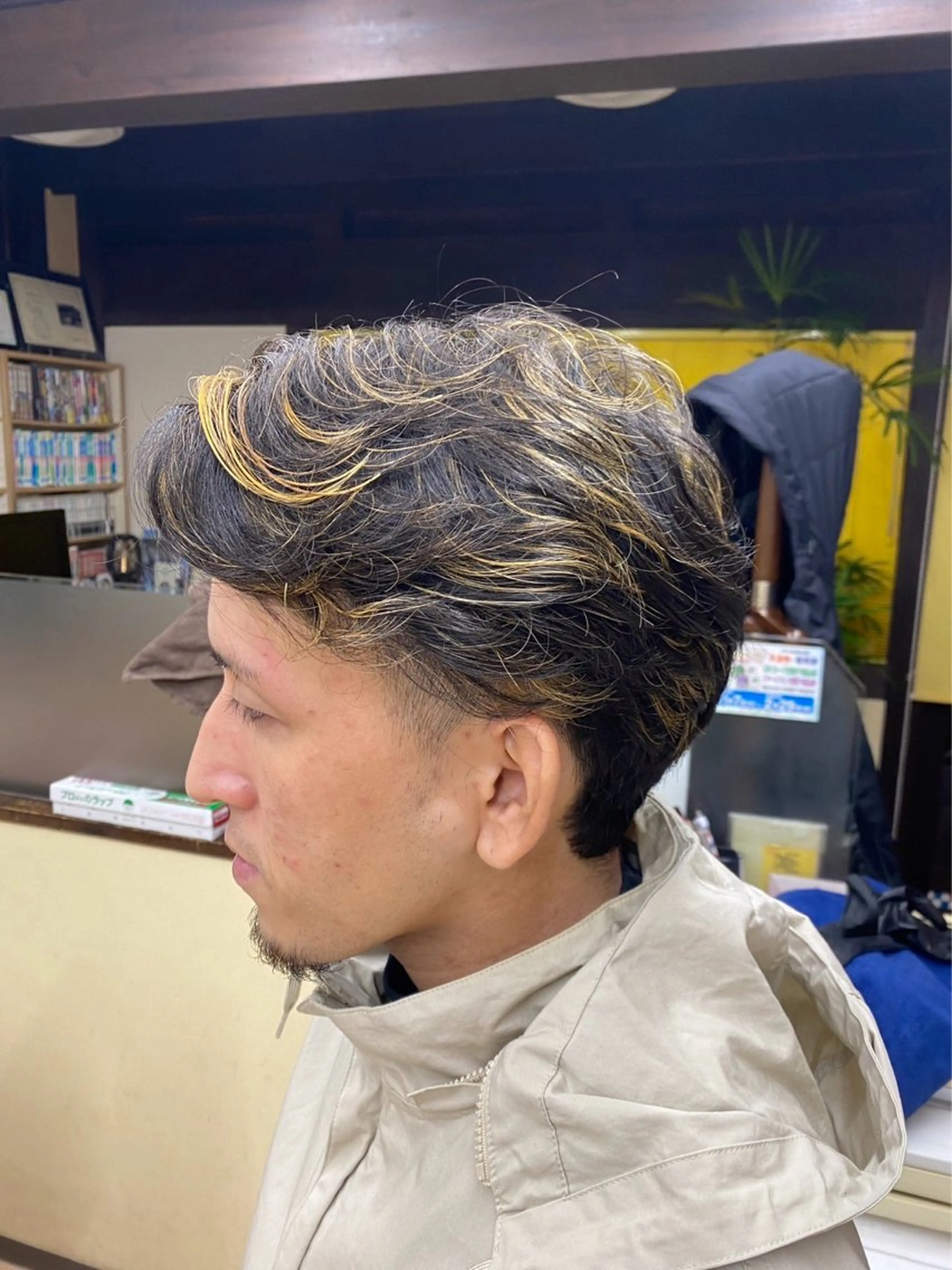 メンズ メンズメッシュ メンズパーマ 💈ヤハギ カズキ　barberのヘアスタイル
