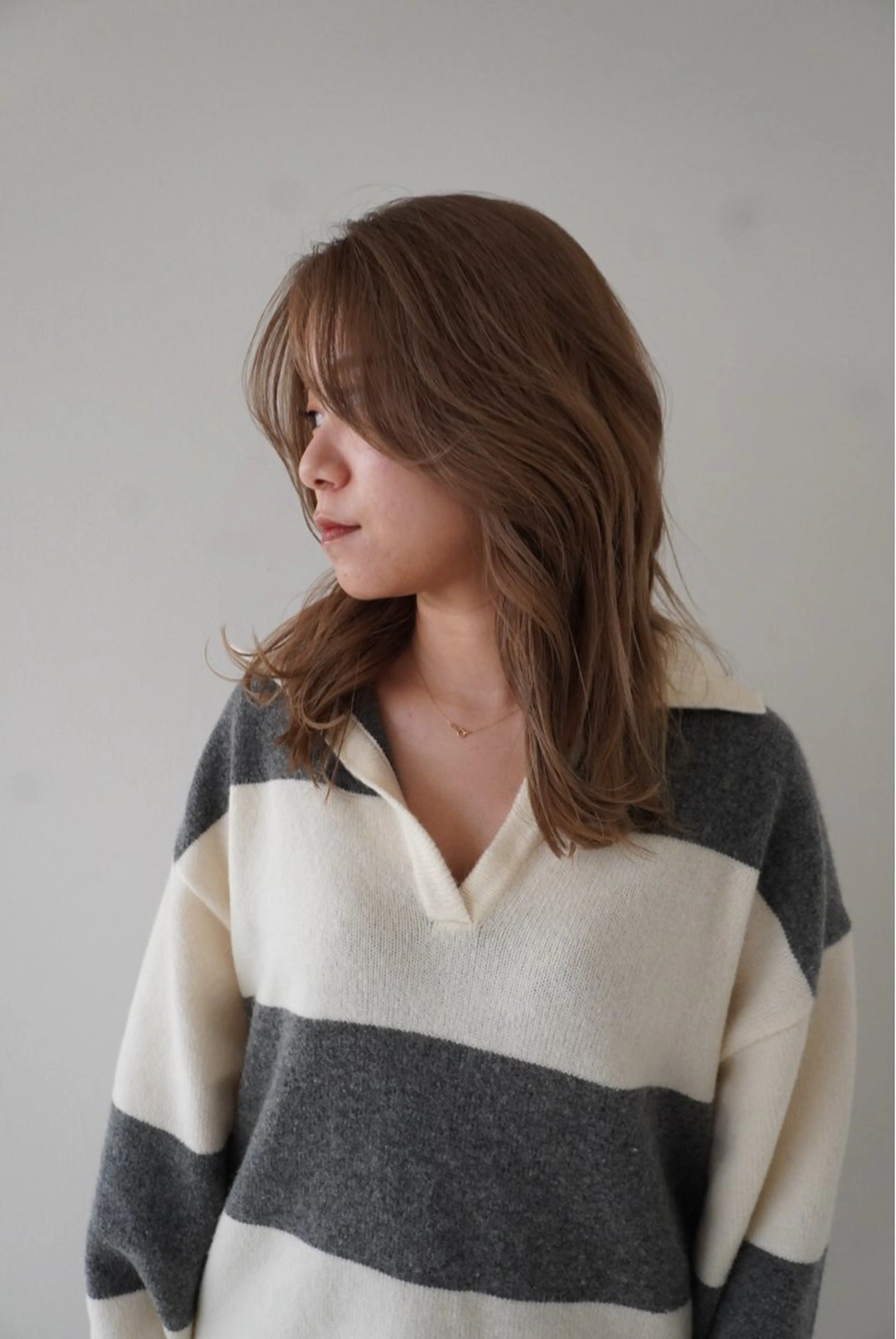 ロング ヘアカラー トリートメント 小顔レイヤー×コンパ クトボブ/林隆平のヘアスタイル