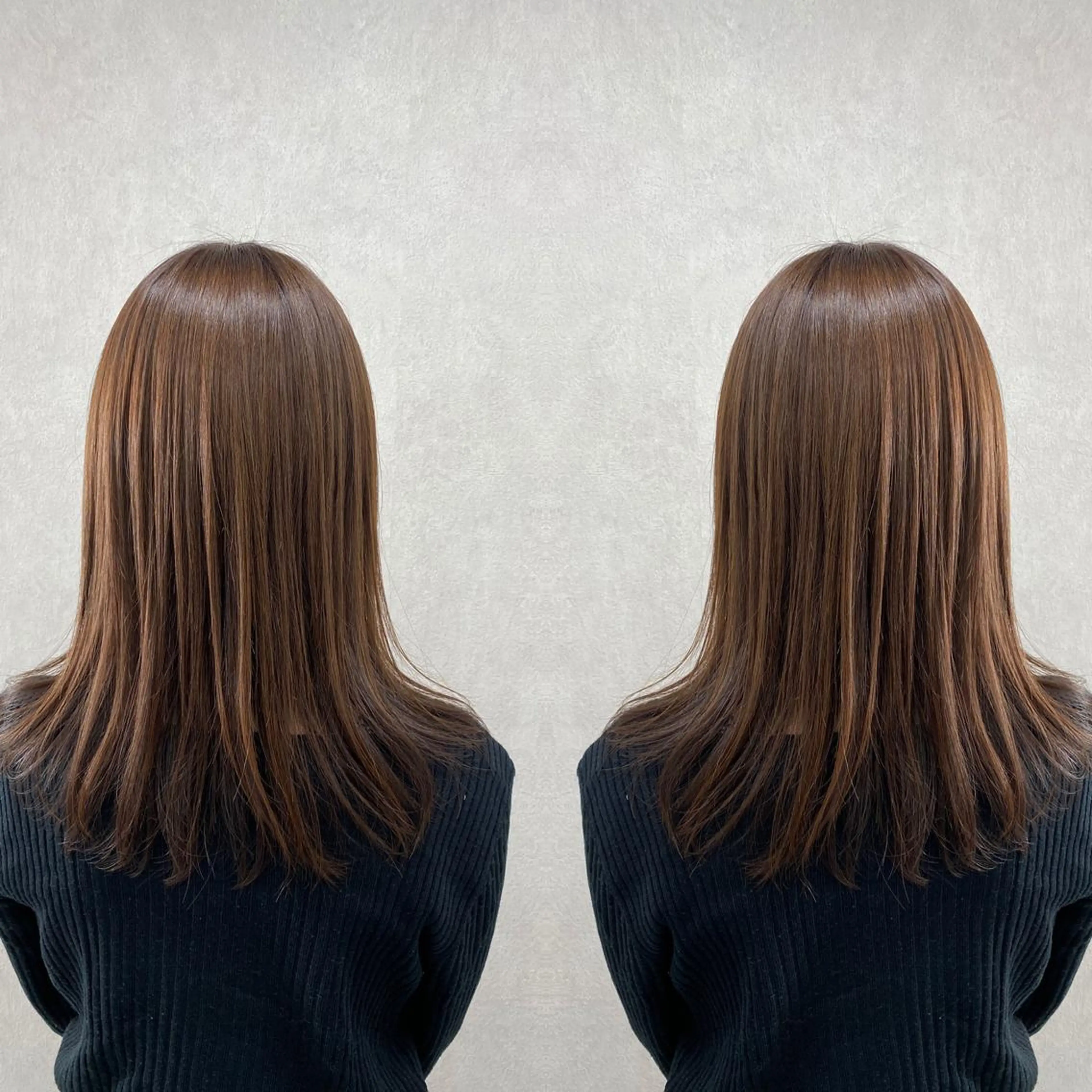 セミロング カラー トリートメント カット ヘアカラー トリートメント tocca 💜石田愛結💜のヘアスタイル