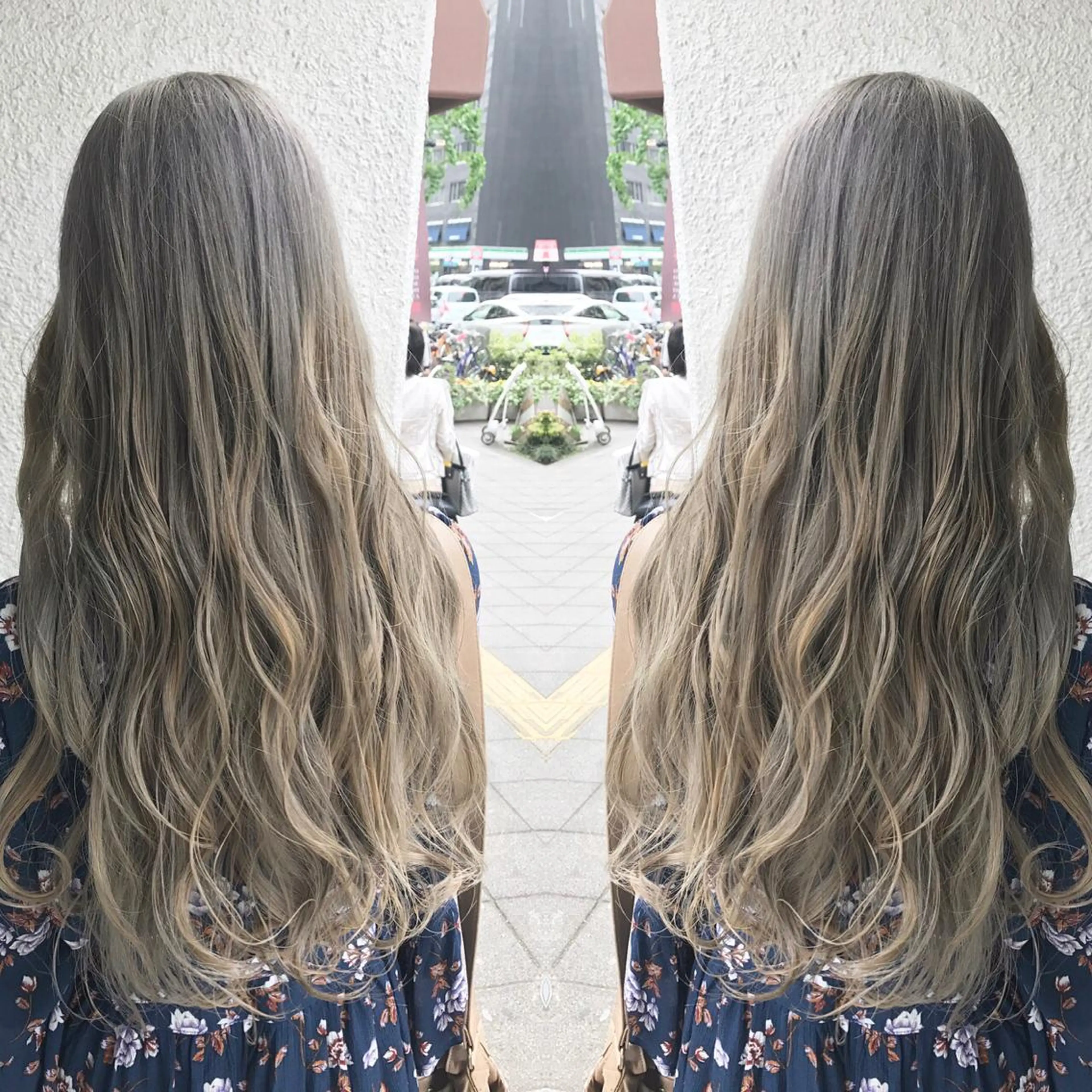 ロング カラー パーマ ヘアアレンジ 外国人風カラー 🫧代表/新宿駅近/ 限定価格🫧田辺貴裕のヘアスタイル