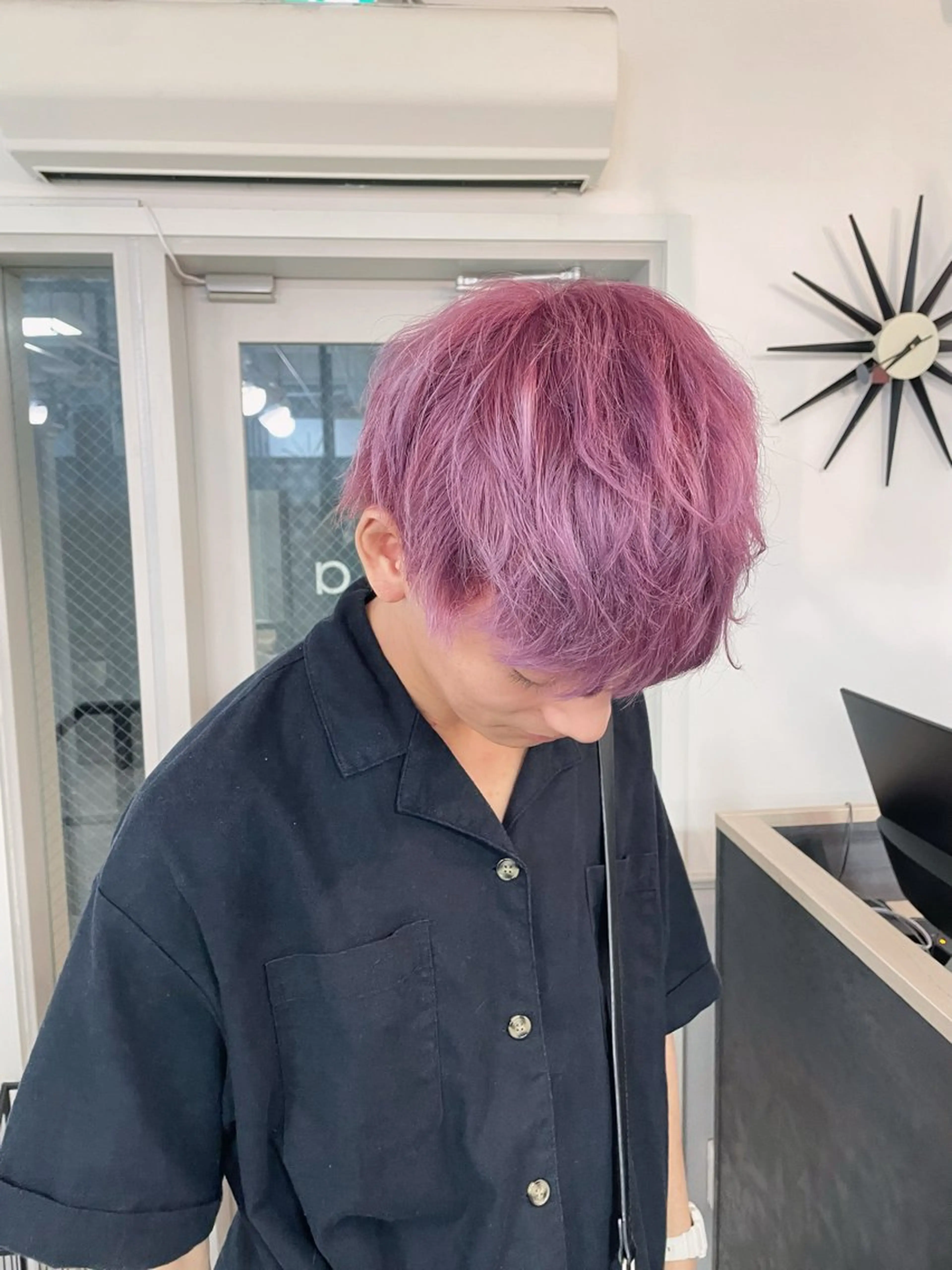 カラー メンズ ダブルカラー ピンクカラー ヘアカラー トリートメント 🫧ハネエクステ Mitsuki🫧のヘアスタイル