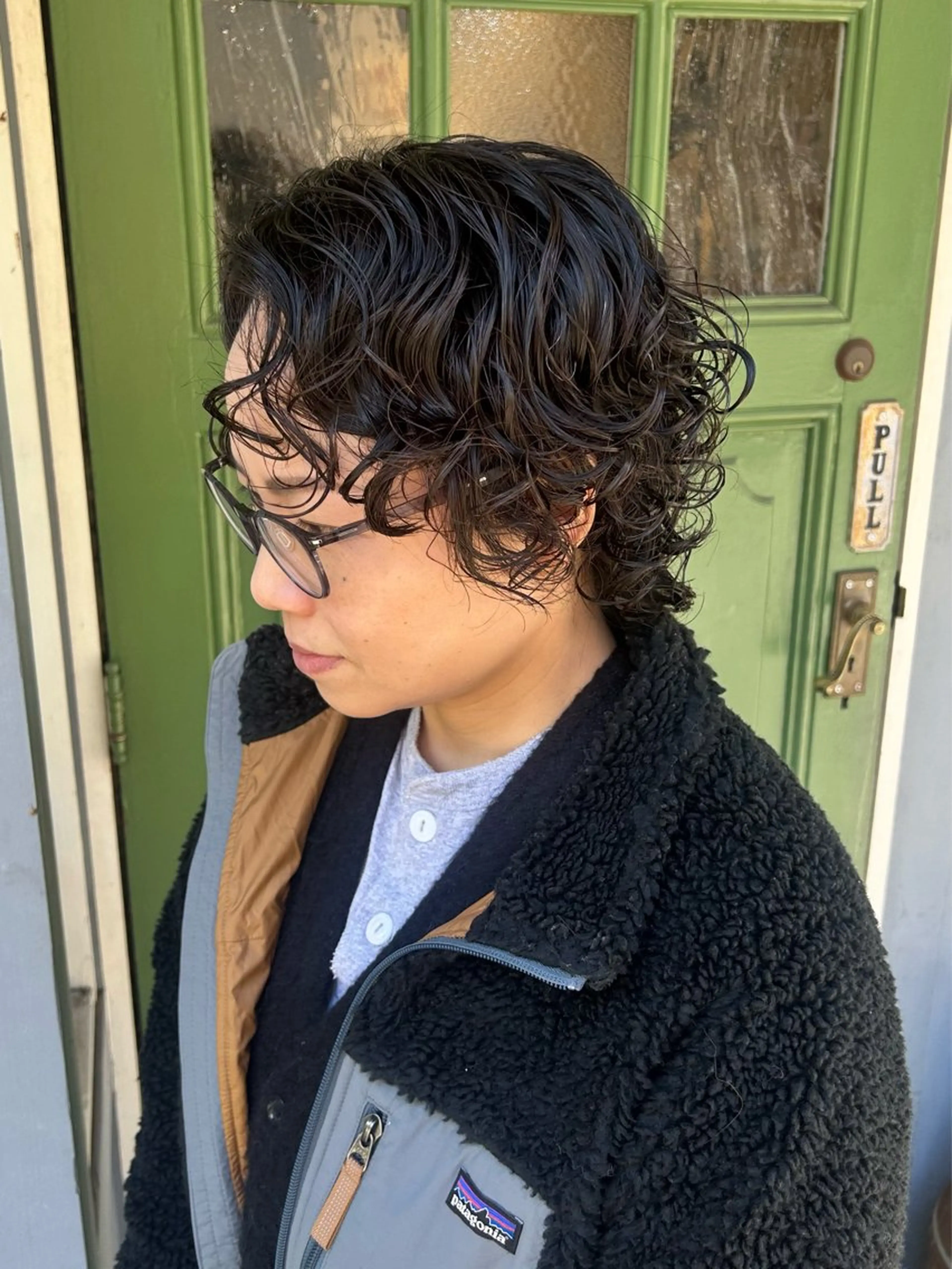 ショート パーマ カット パーマ トリートメント 清水千優/パーマ/透 明感カラー/メンズのヘアスタイル