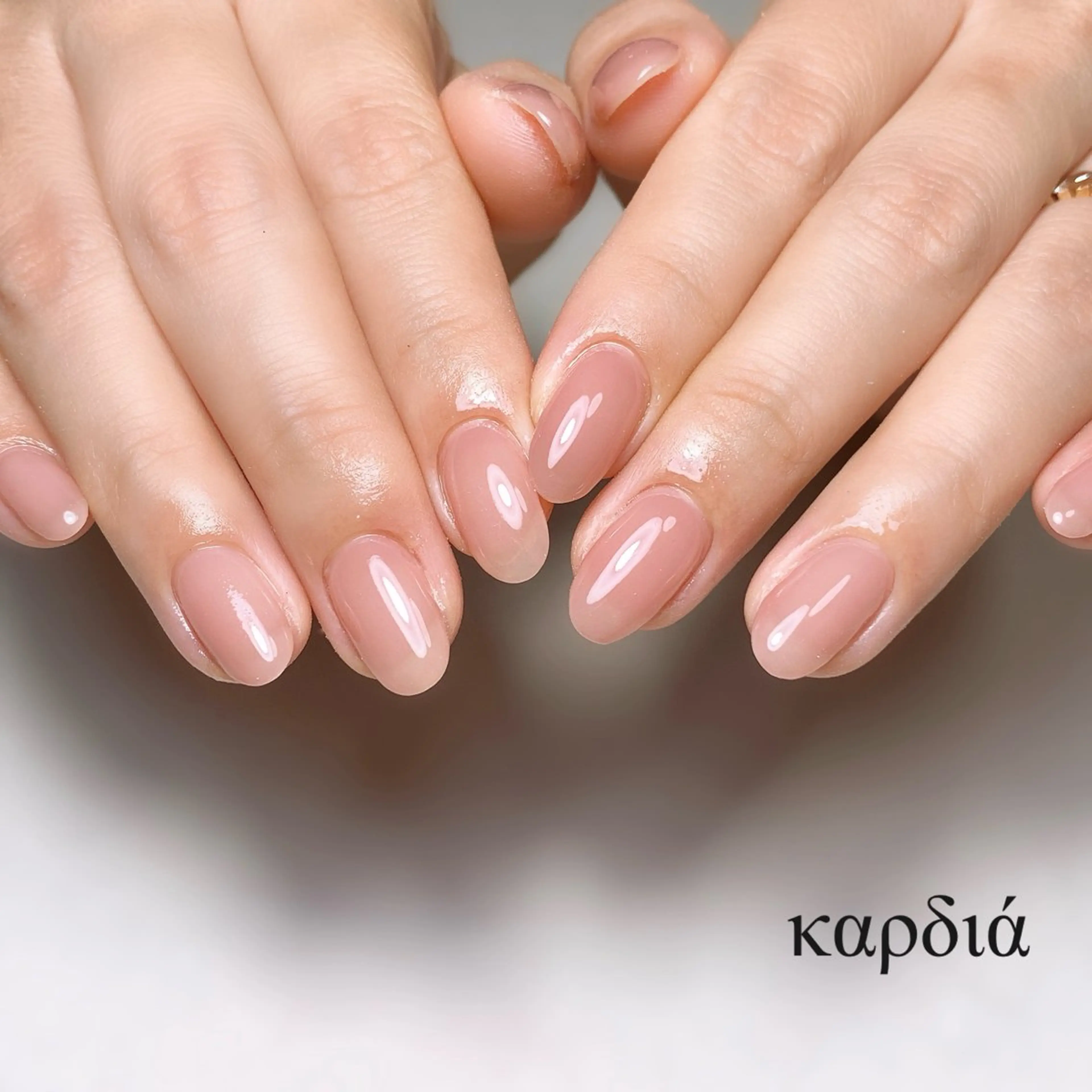 ネイル ハンドネイル καρδιά -ｶﾙﾃﾞｨｱ-のネイルデザイン