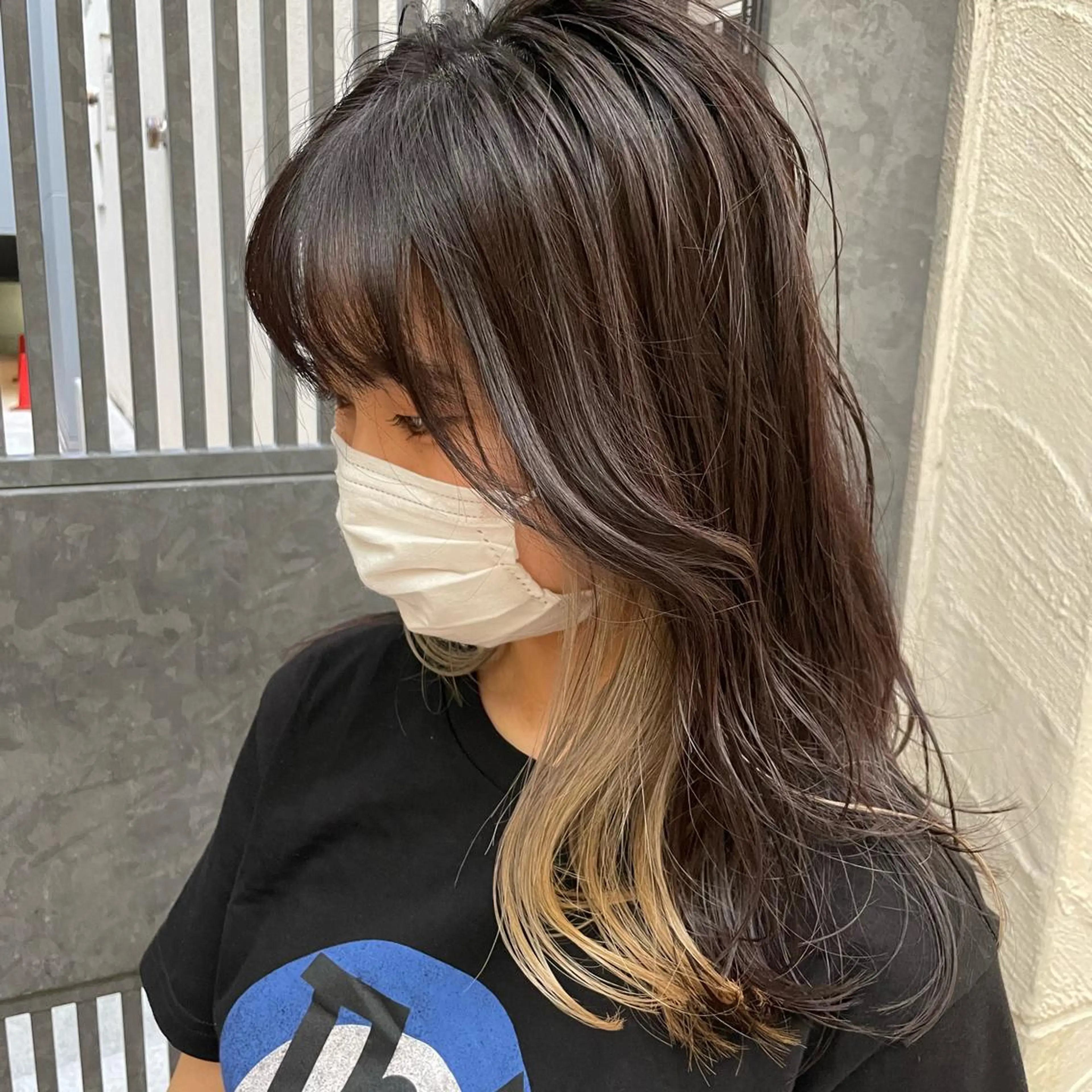 セミロング メンズ メンズバレイヤージュ メンズブリーチ メンズハイライト メンズハイトーン メンズインナーカラー ヘアカラー 大人可愛い/レイヤー /ブリーチ/溝口誠二のヘアスタイル