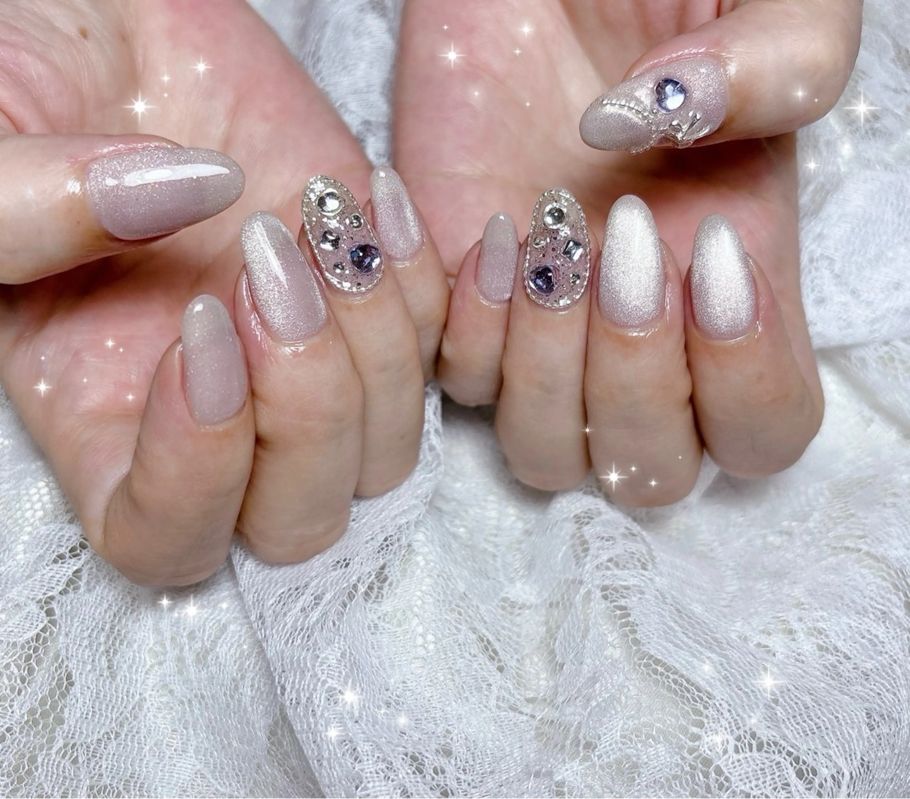 ネイル マグネットネイル ハンドネイル FLARE NAIL フレアネイルのネイルデザイン