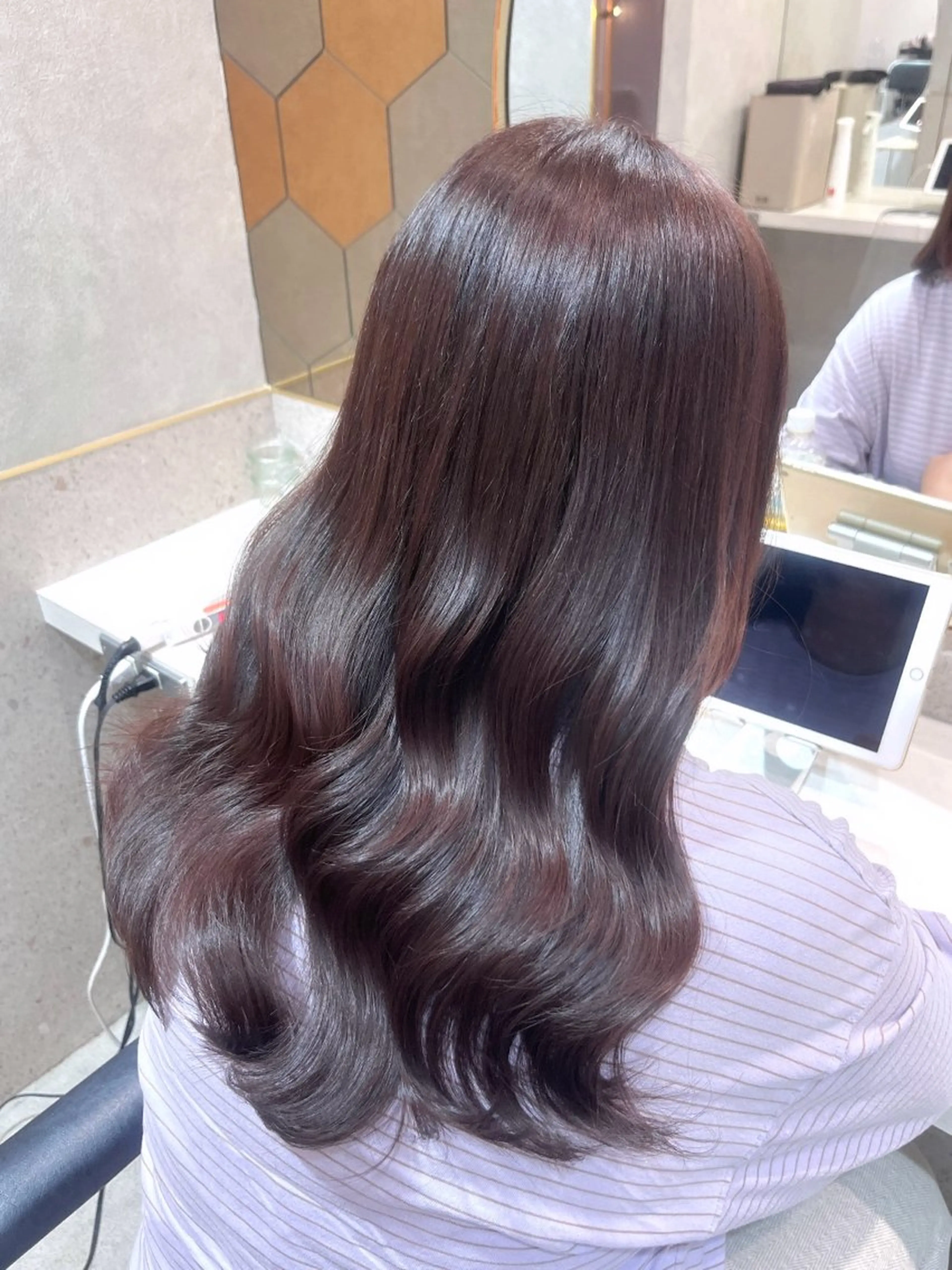 ロング ロング トリートメント カット ヘアカラー トリートメント Loom.by Sea【新宿】所属・暖色カラー/新宿/韓 国風レイヤー鮫島志穂のヘアスタイル