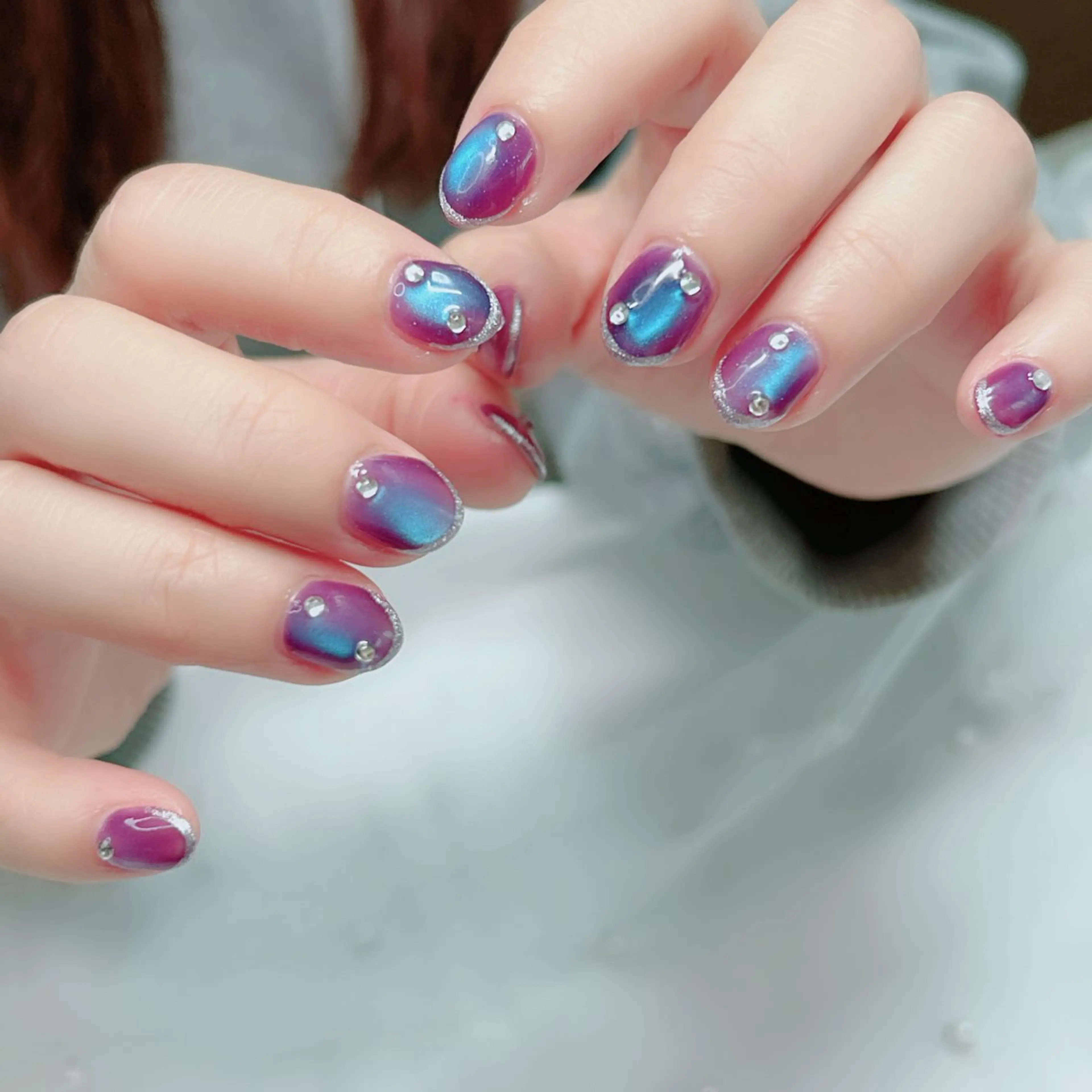 ネイル アニマル柄 アートネイル フレンチネイル ジェルネイル ガーリー ハンドネイル Cute Tips nailのネイルデザイン