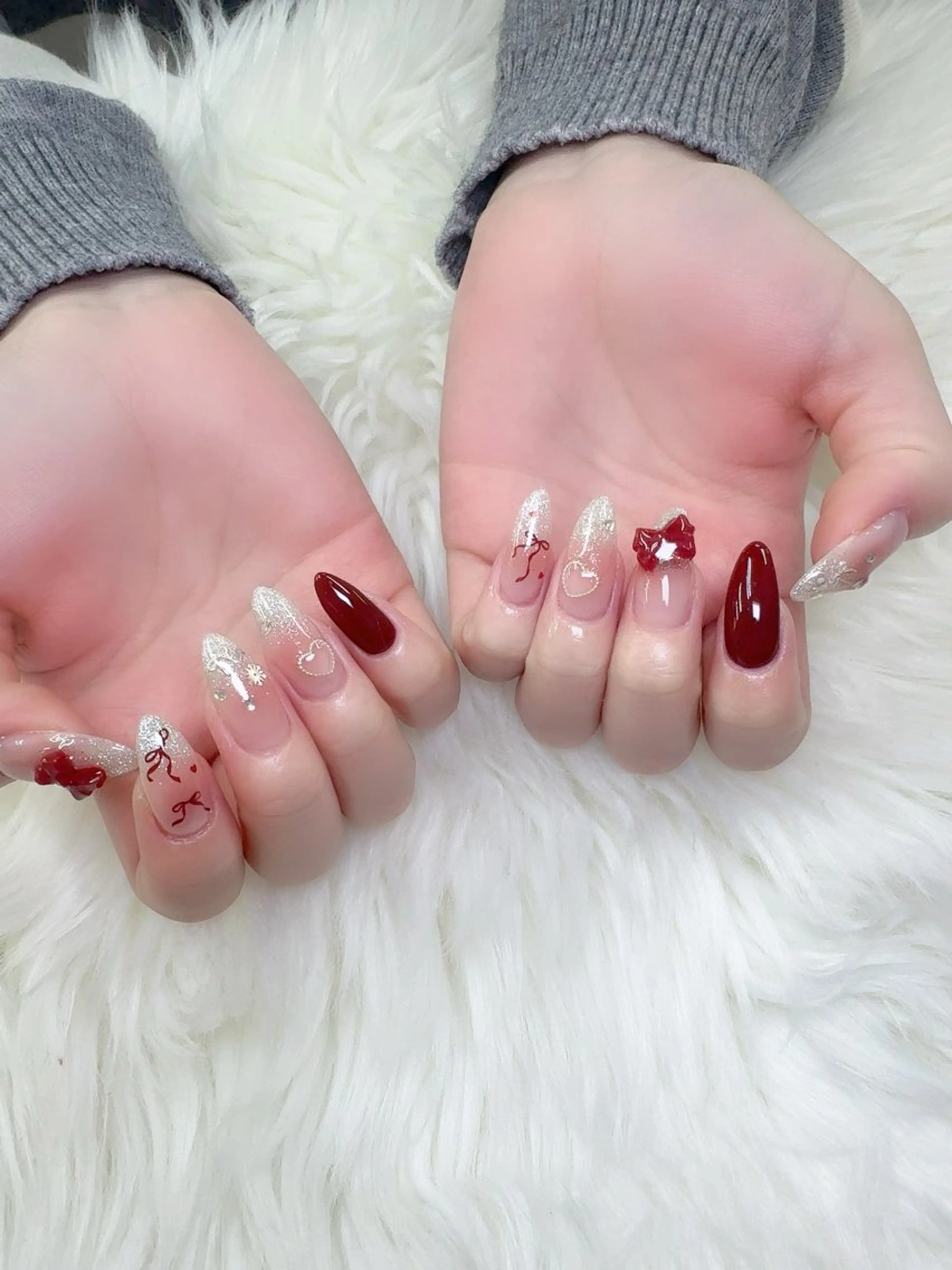 ネイル フレンチネイル 韓国ネイル マグネットネイル ニュアンスネイル オフィスネイル ハンドネイル Mlan Nailのネイルデザイン