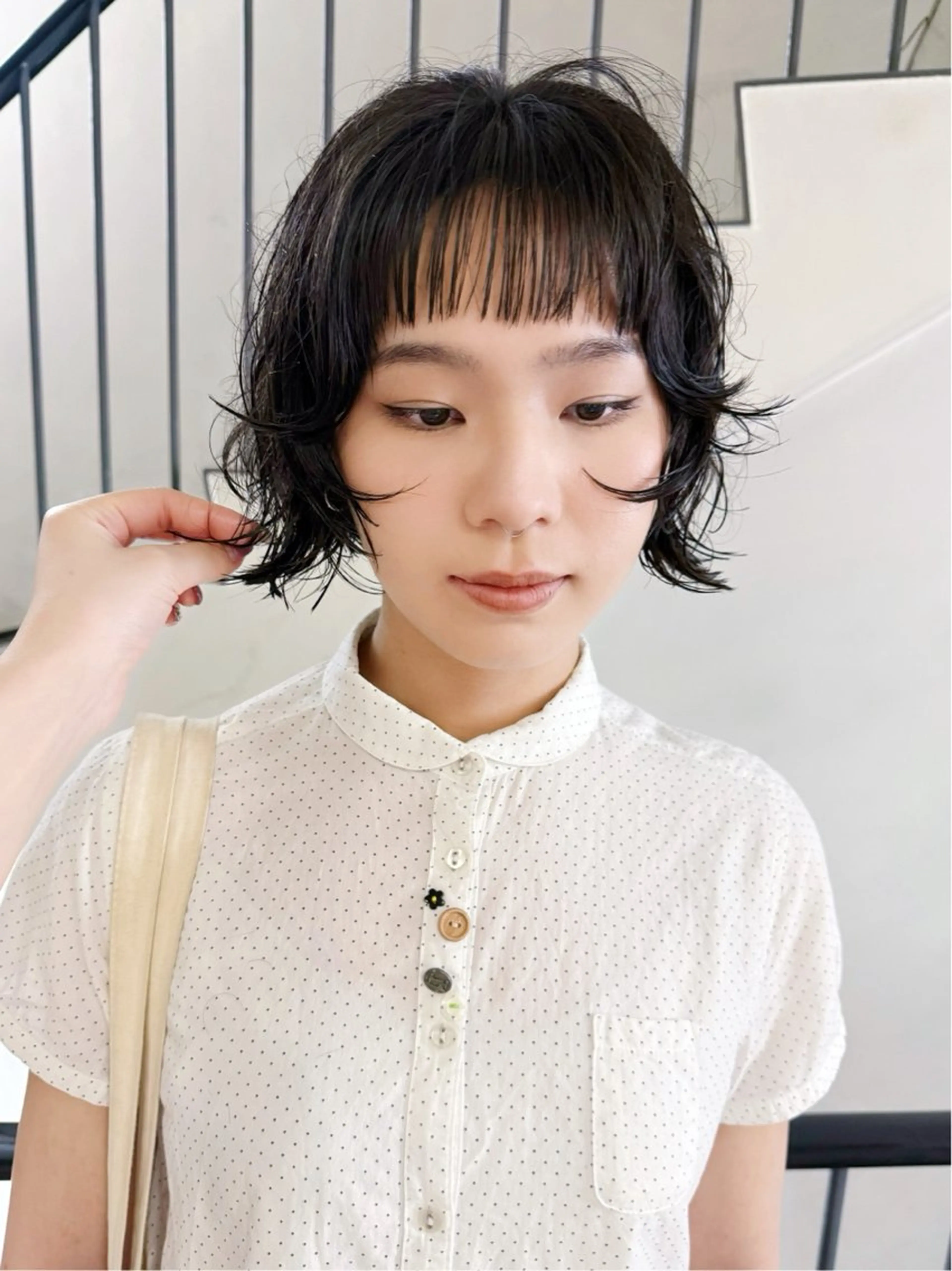 ショート パーマ ボブレイヤー ボブ レイヤーカット カット パーマ トリートメント hanami /名駅のヘアスタイル