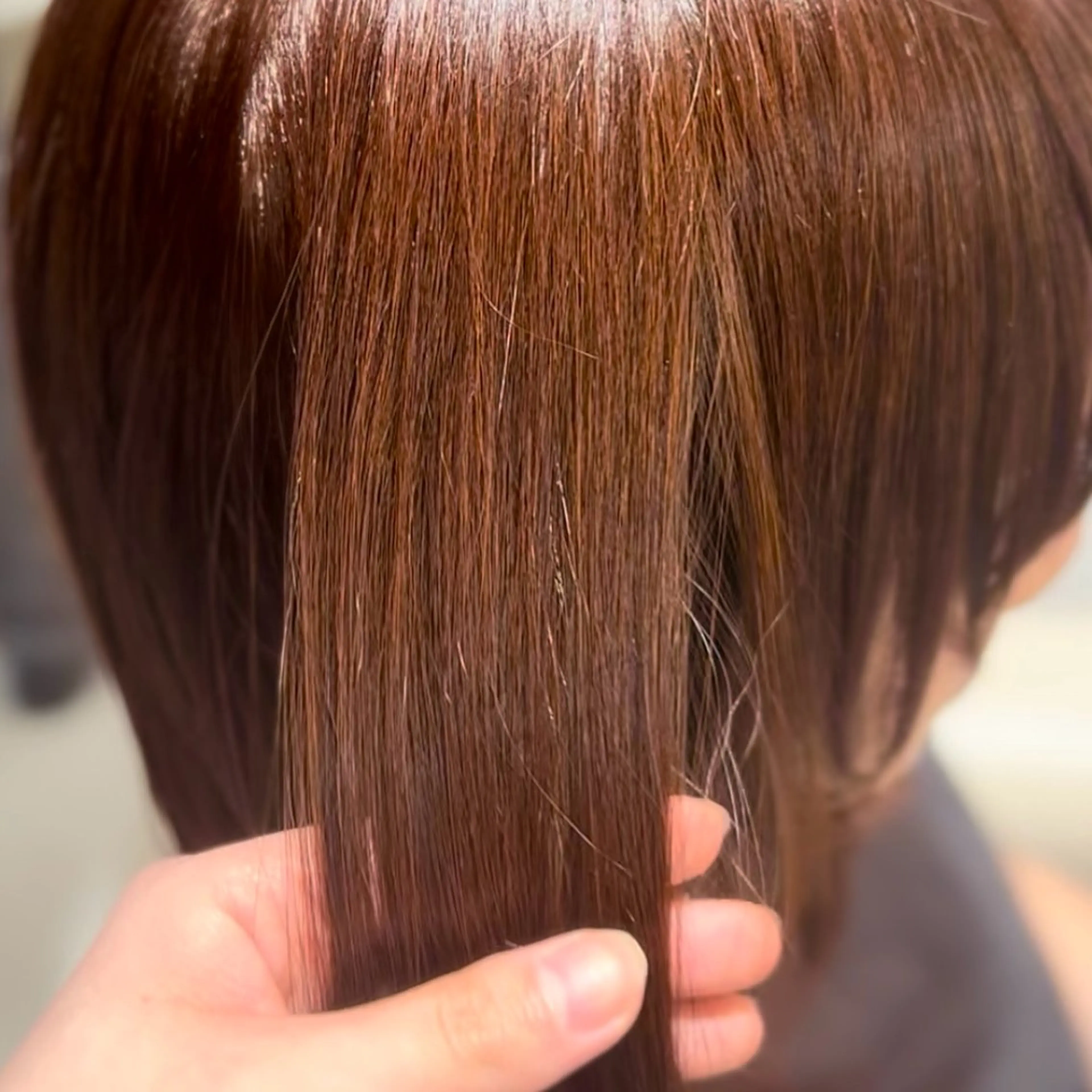 カラー ブラウンカラー オレンジ オレンジブラウン ヘアカラー MINX RICCa /ユナのヘアスタイル