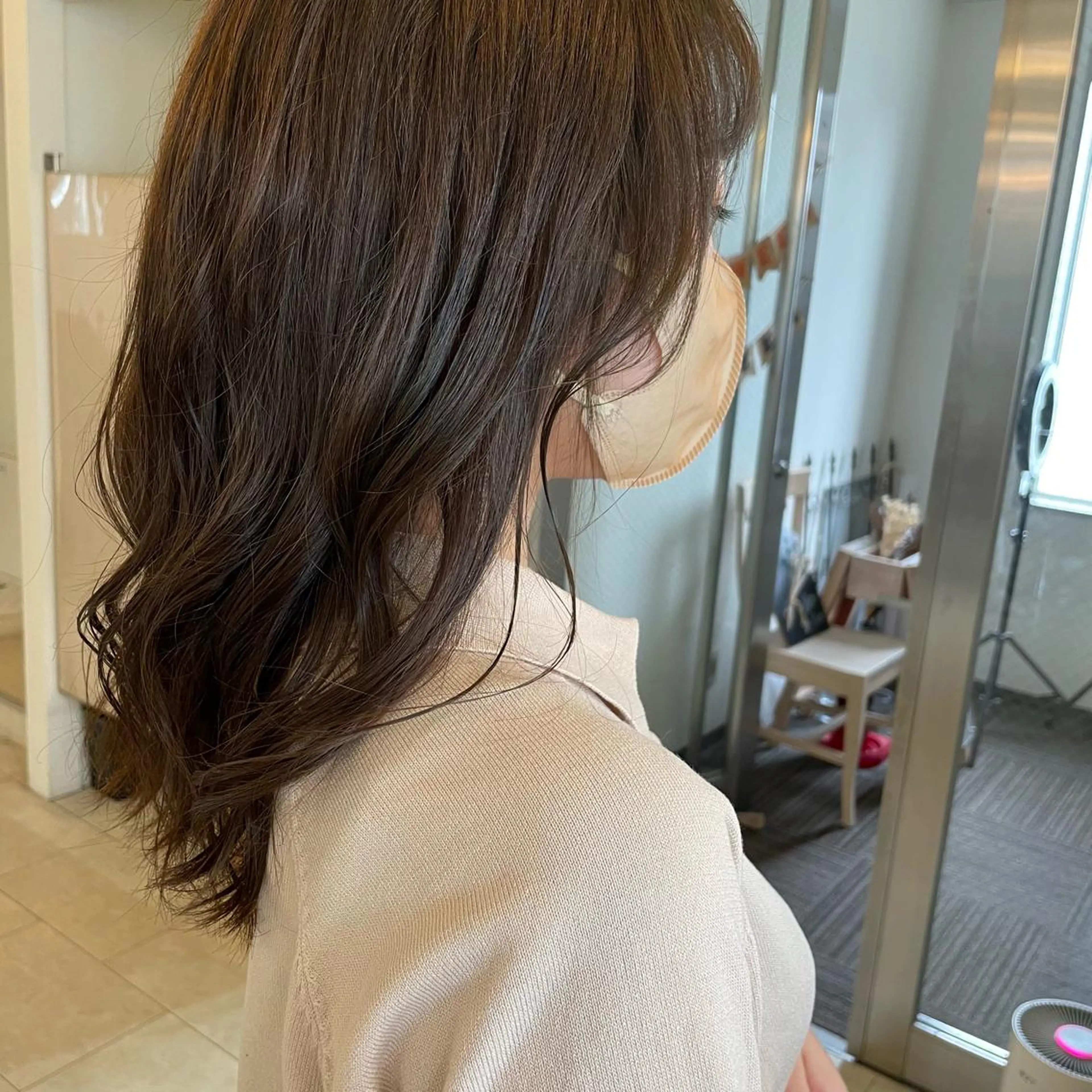 ミディアム カラー ベージュカラー ボブウルフ／ボブ Satsuki【名駅のヘアスタイル