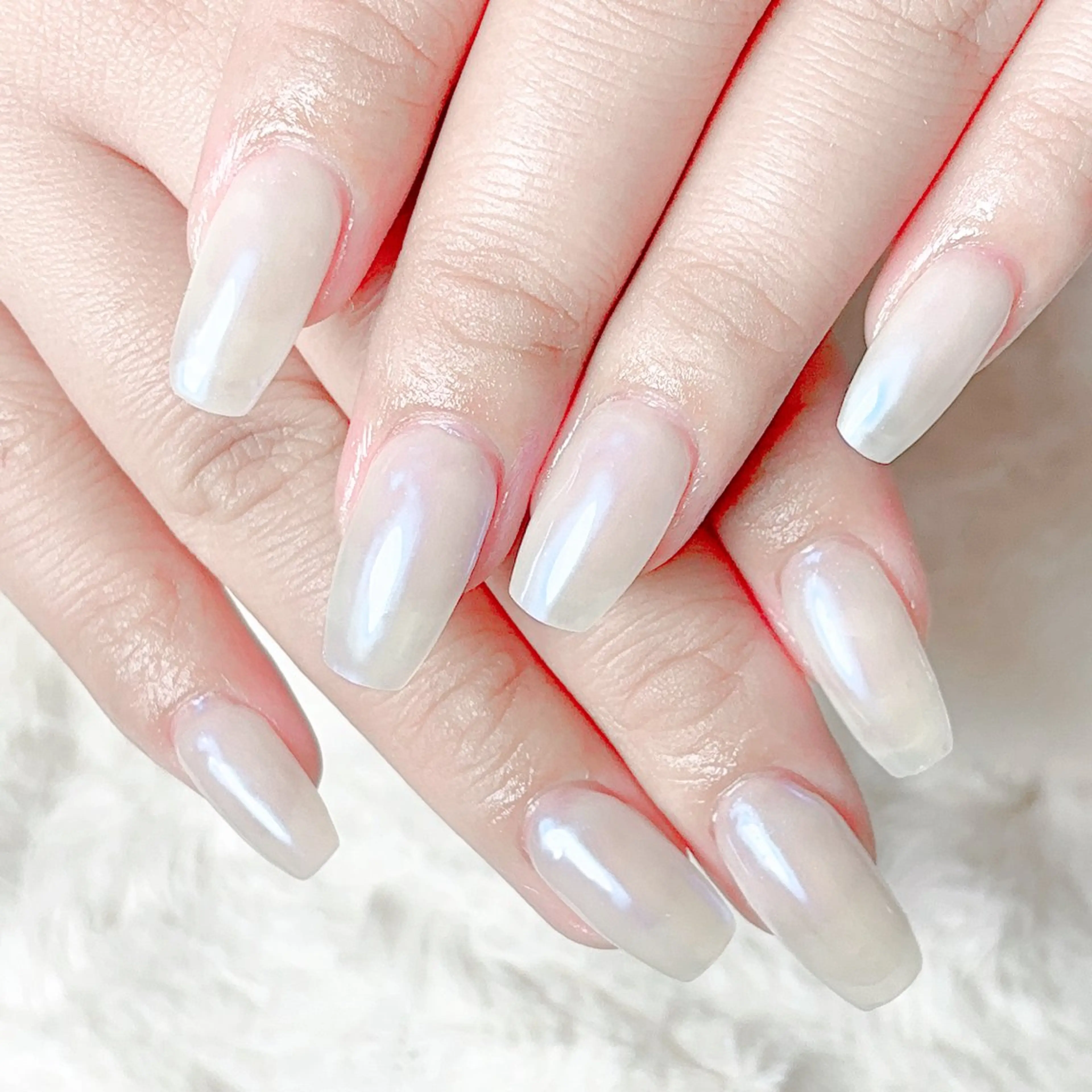 ネイル ブルー スクエアネイル ハンドネイル Lelole 🫧マグネット🫧のネイルデザイン