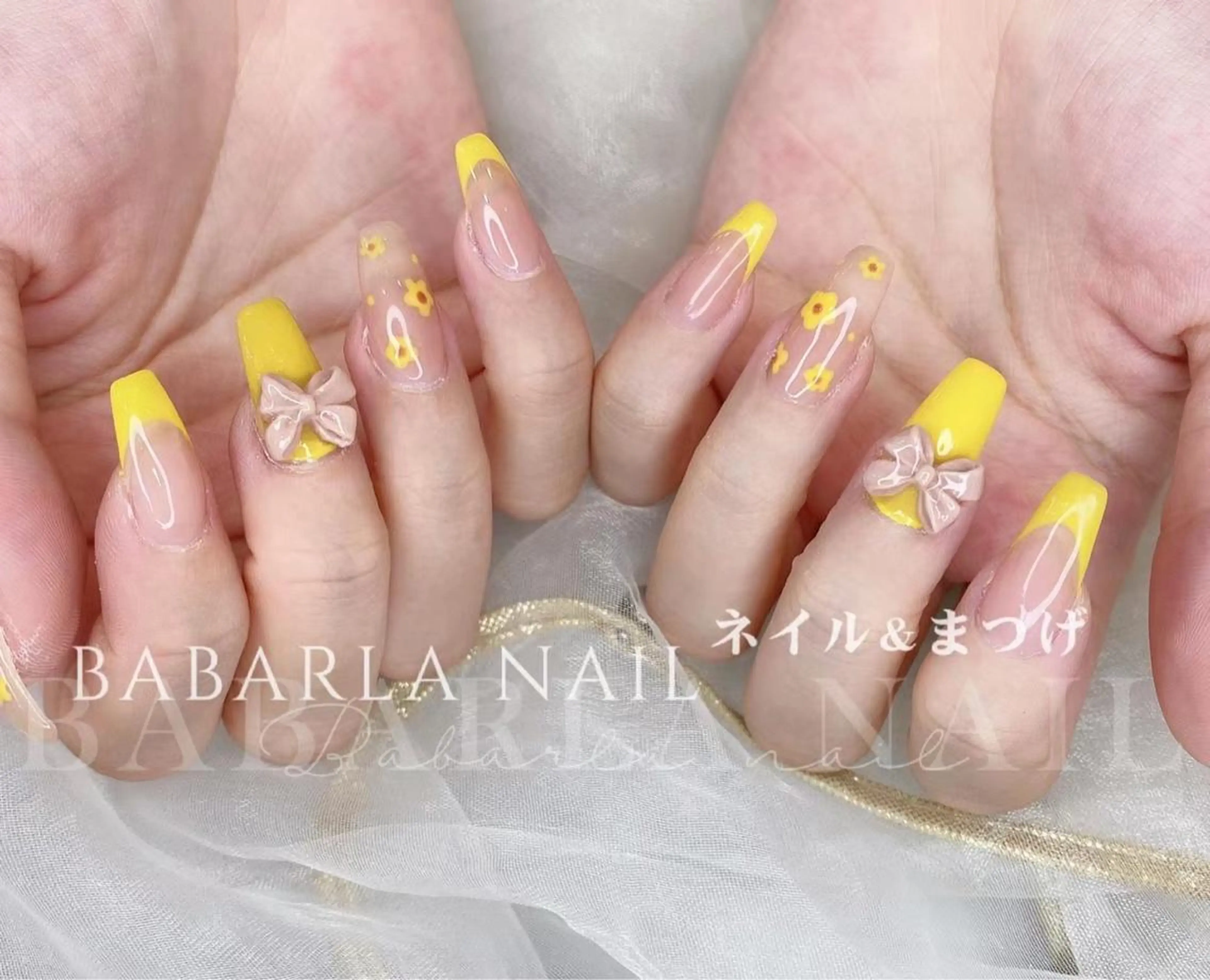 ネイル ブラウン リボン Babarla nailのネイルデザイン