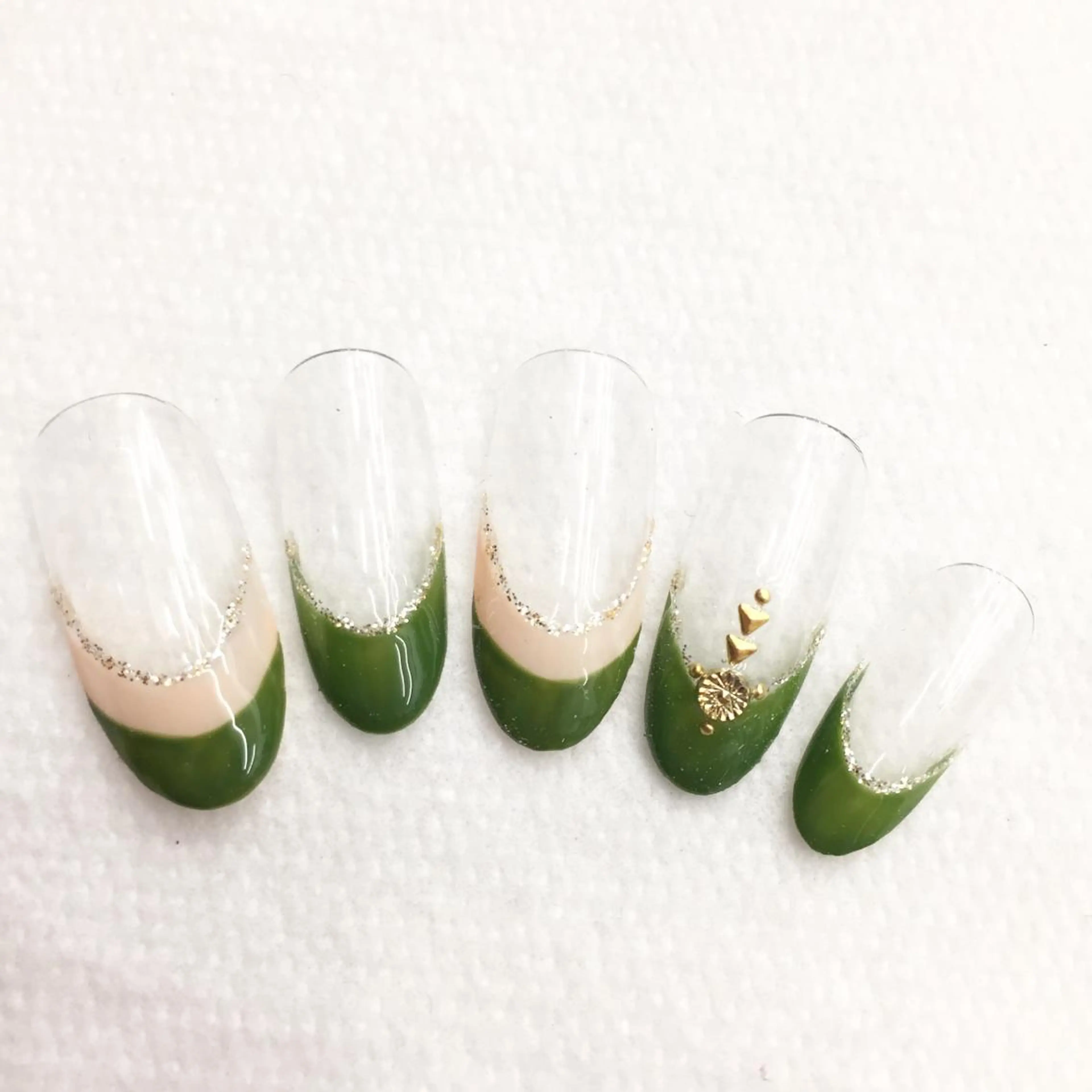 ネイル ダブルフレンチ フレンチネイル miel nailのネイルデザイン