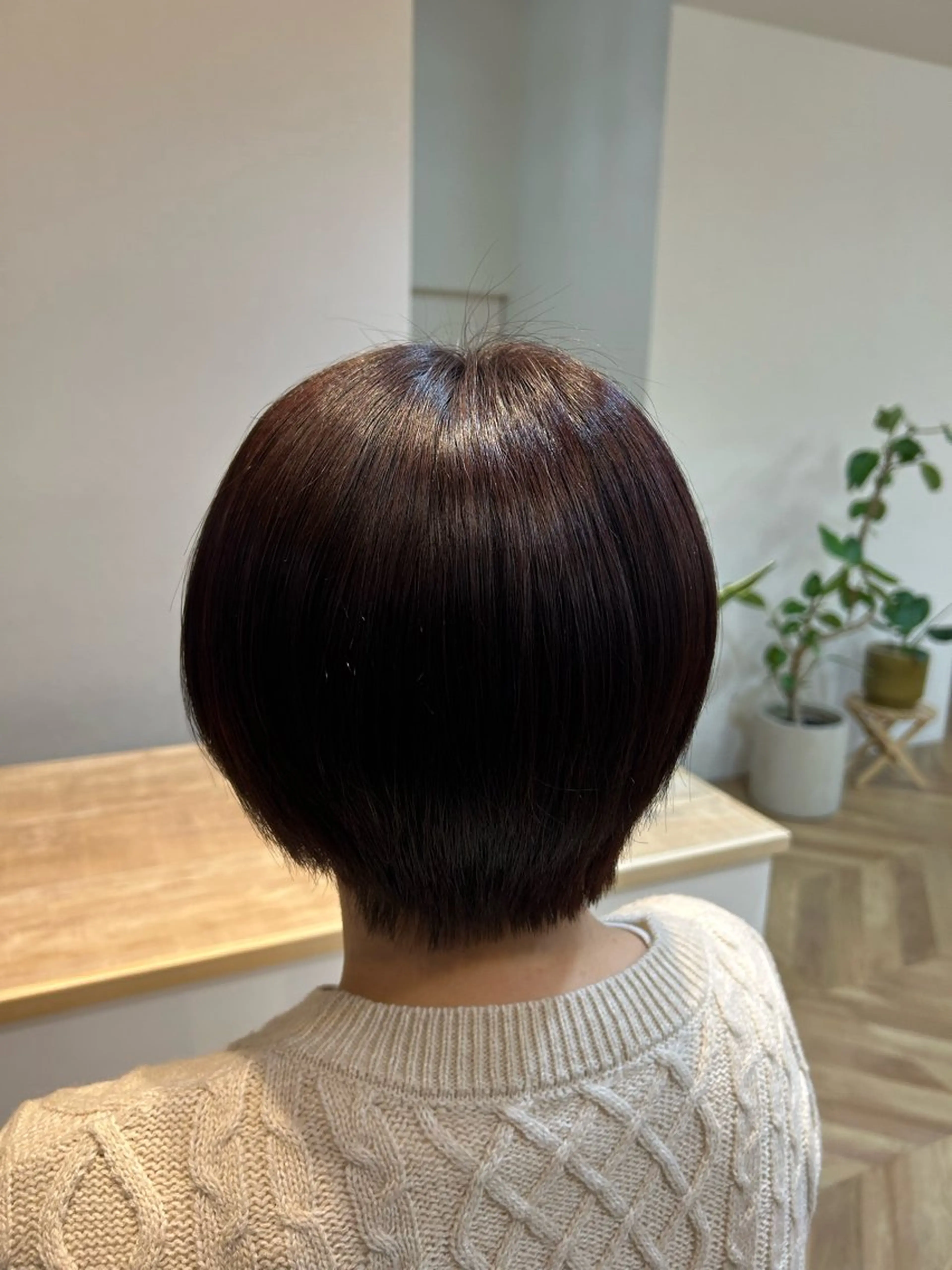 ショート カラー ブリーチ ブリーチなしカラー レッドカラー 縮毛矯正 ウジイエ ミユウのヘアスタイル