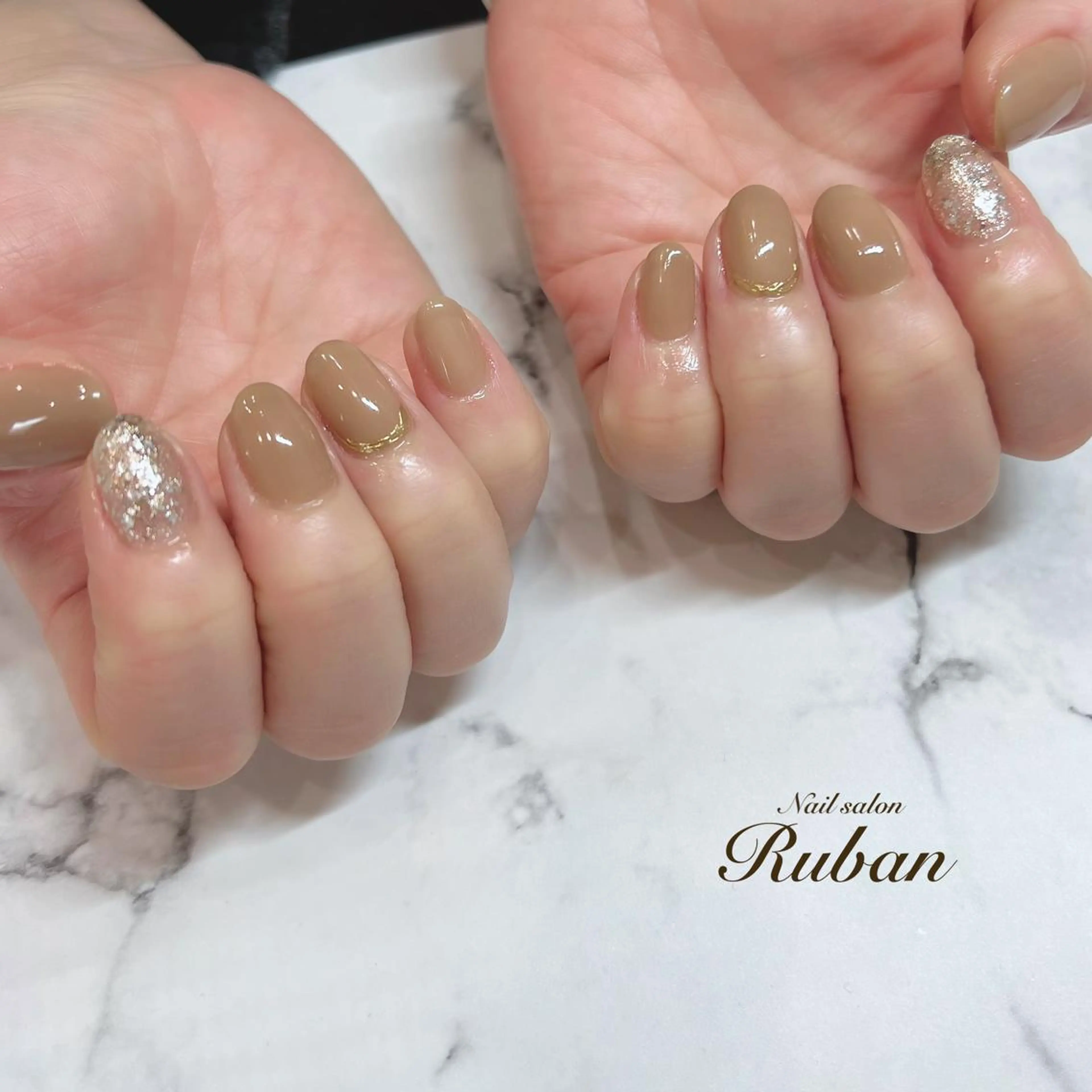 ネイル ミラーネイル シンプルネイル Nail salon Ruban所属・Nail salon Rubanのネイルデザイン